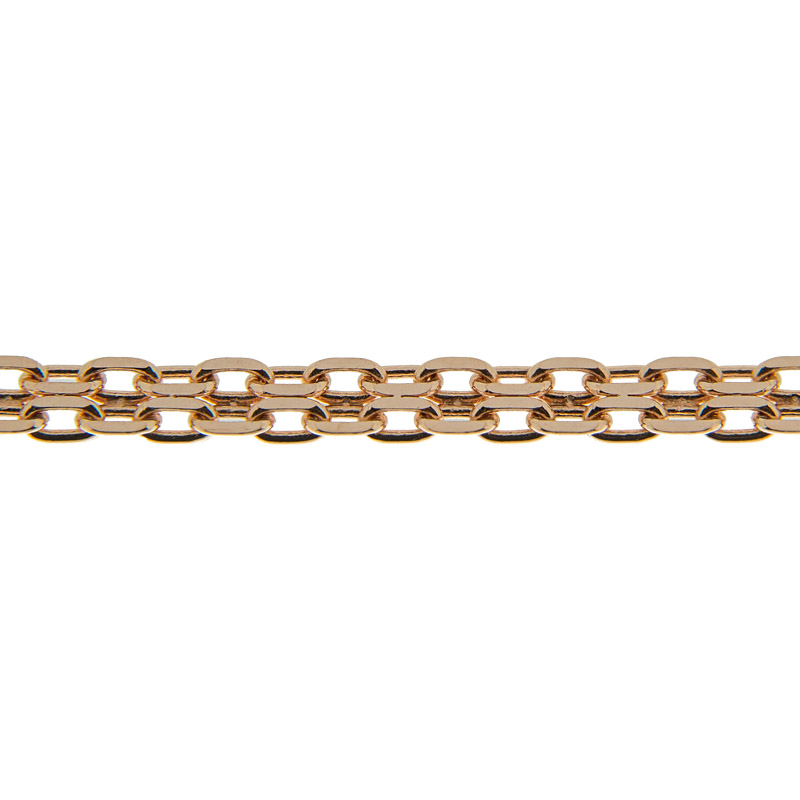 Золотая цепочка Саав из красного золота 585 пробы ХС1305060, размеры от 40 до 60