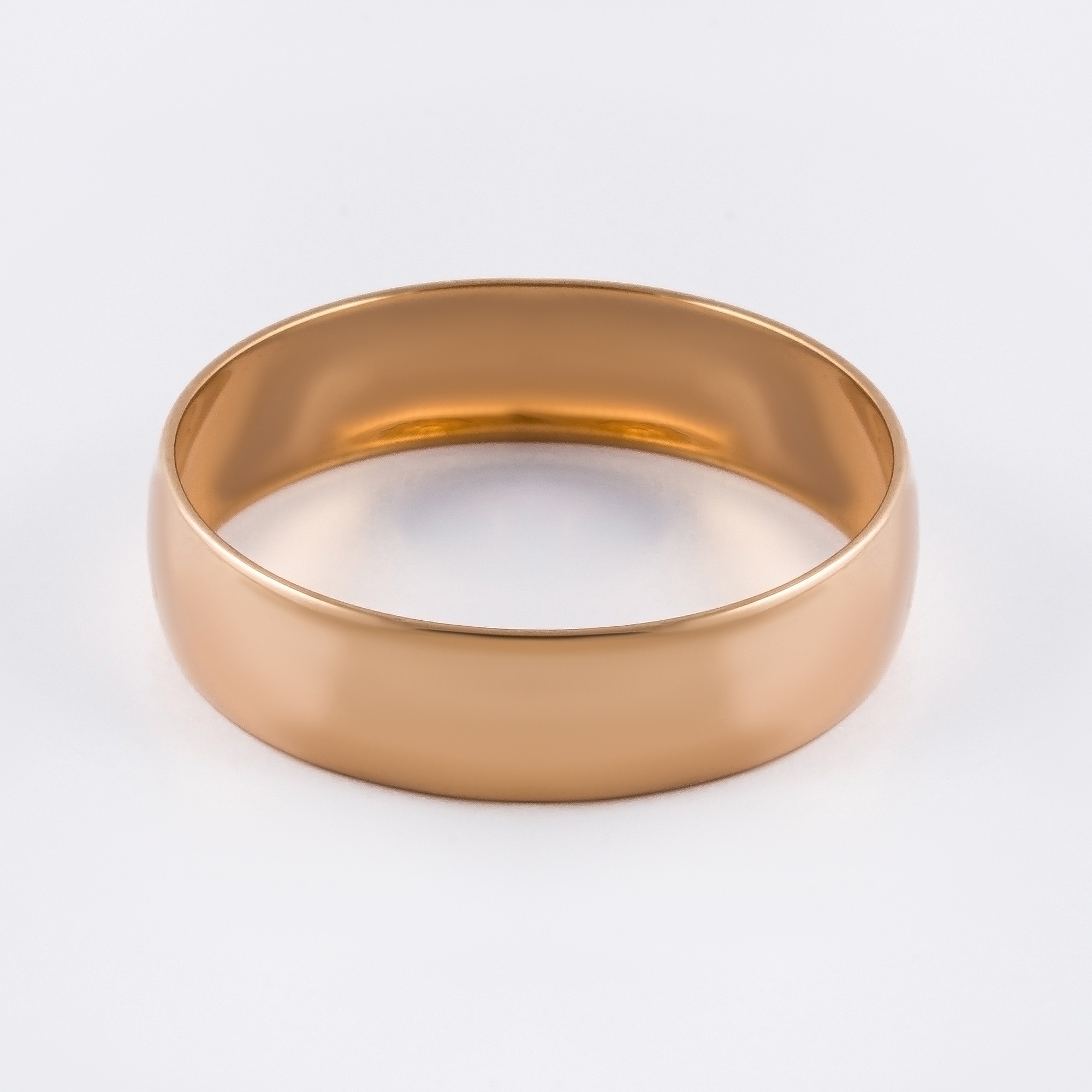 Золотое кольцо обручальное Стеклов из белого золота 585 пробы 6,0 Кл5К-6,0Л, размеры от  до 24