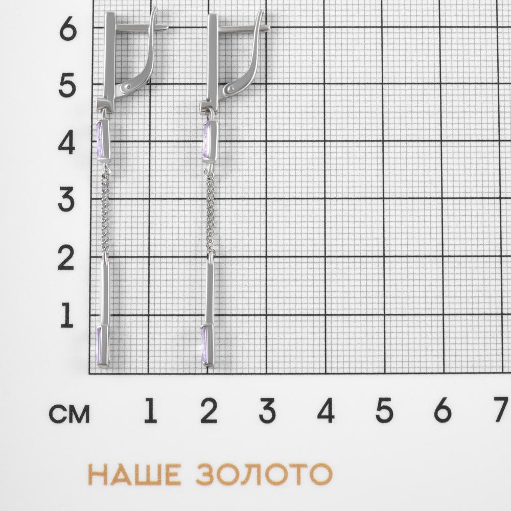 Серебряные серьги подвесные Ю-люкс КС209012