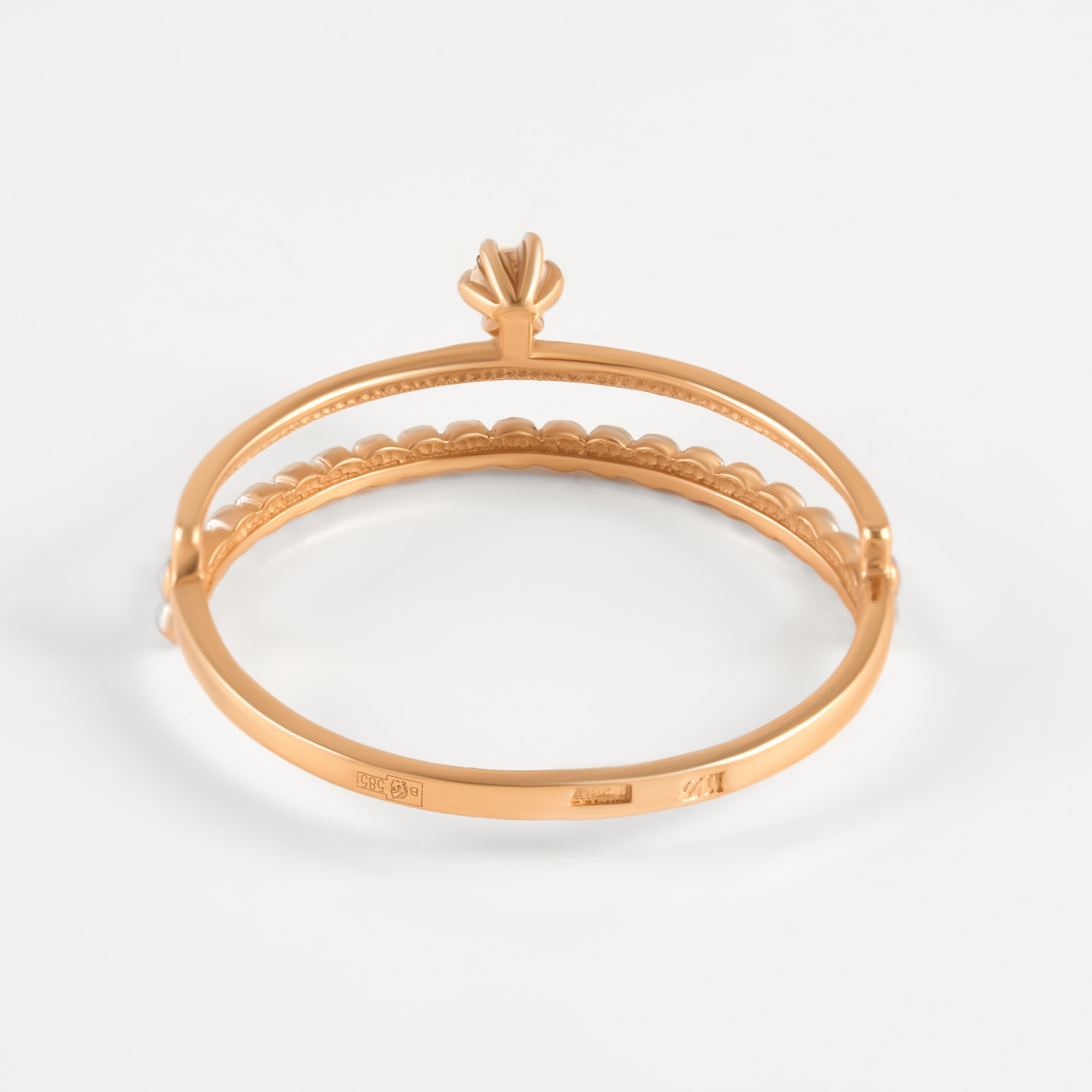 Золотое кольцо Liberty из красного золота 585 пробы РЫ1795741