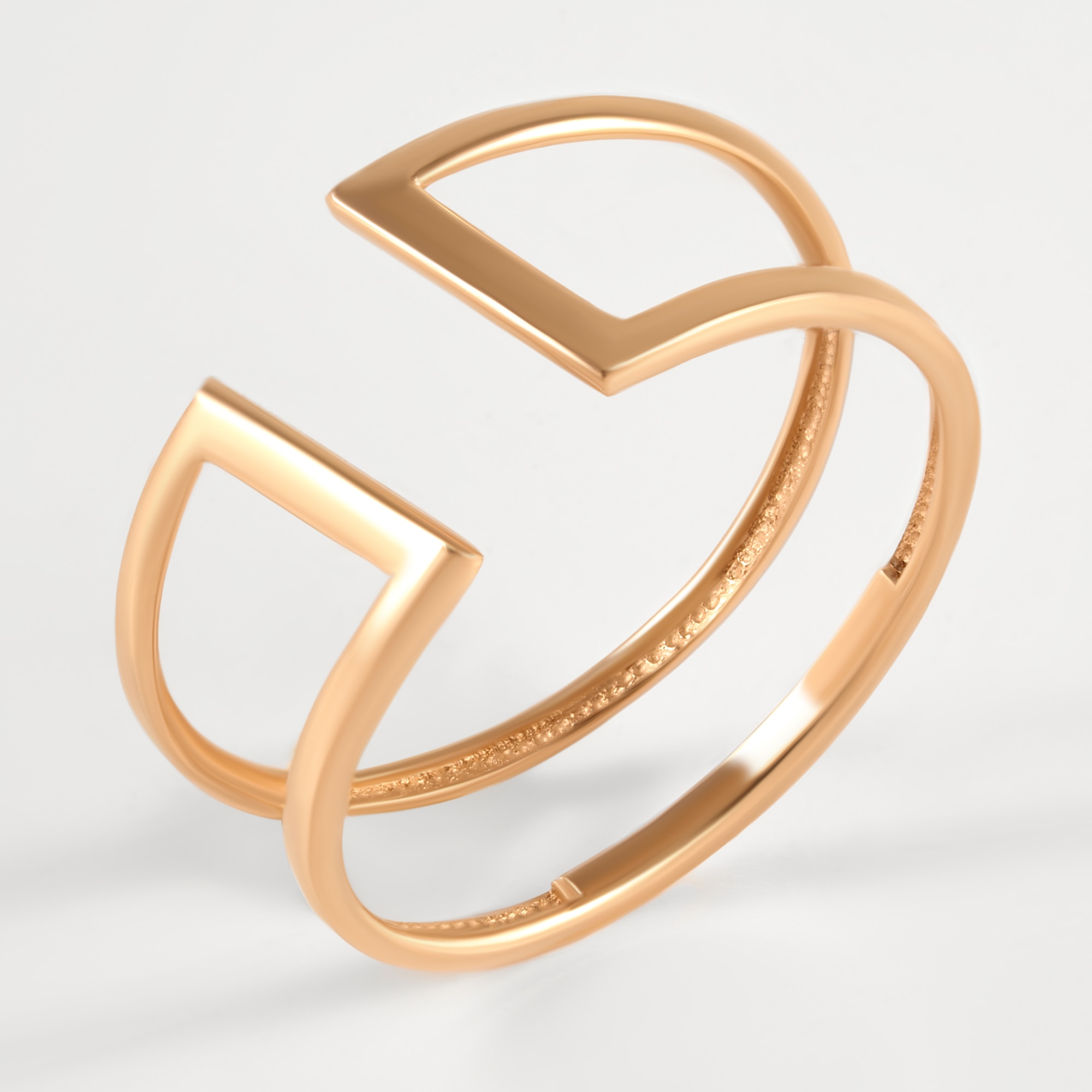 Золотое кольцо Liberty из красного золота 585 пробы РЫ1794599