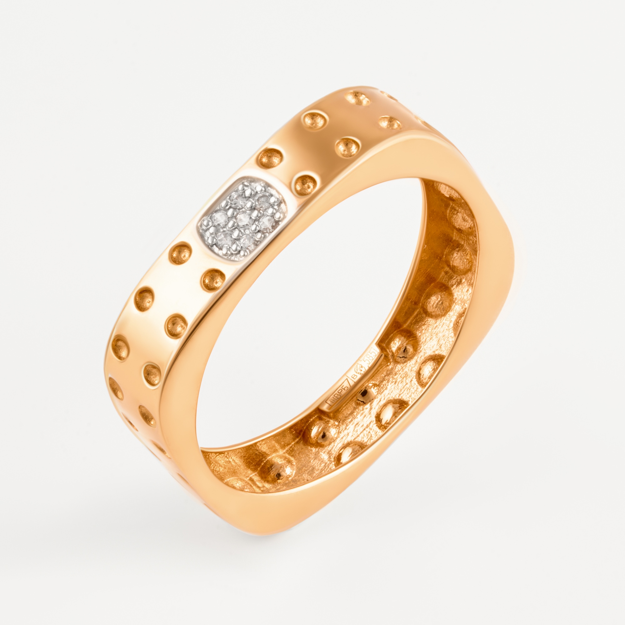 Золотое кольцо Liberty из красного золота 585 пробы РЫК1456