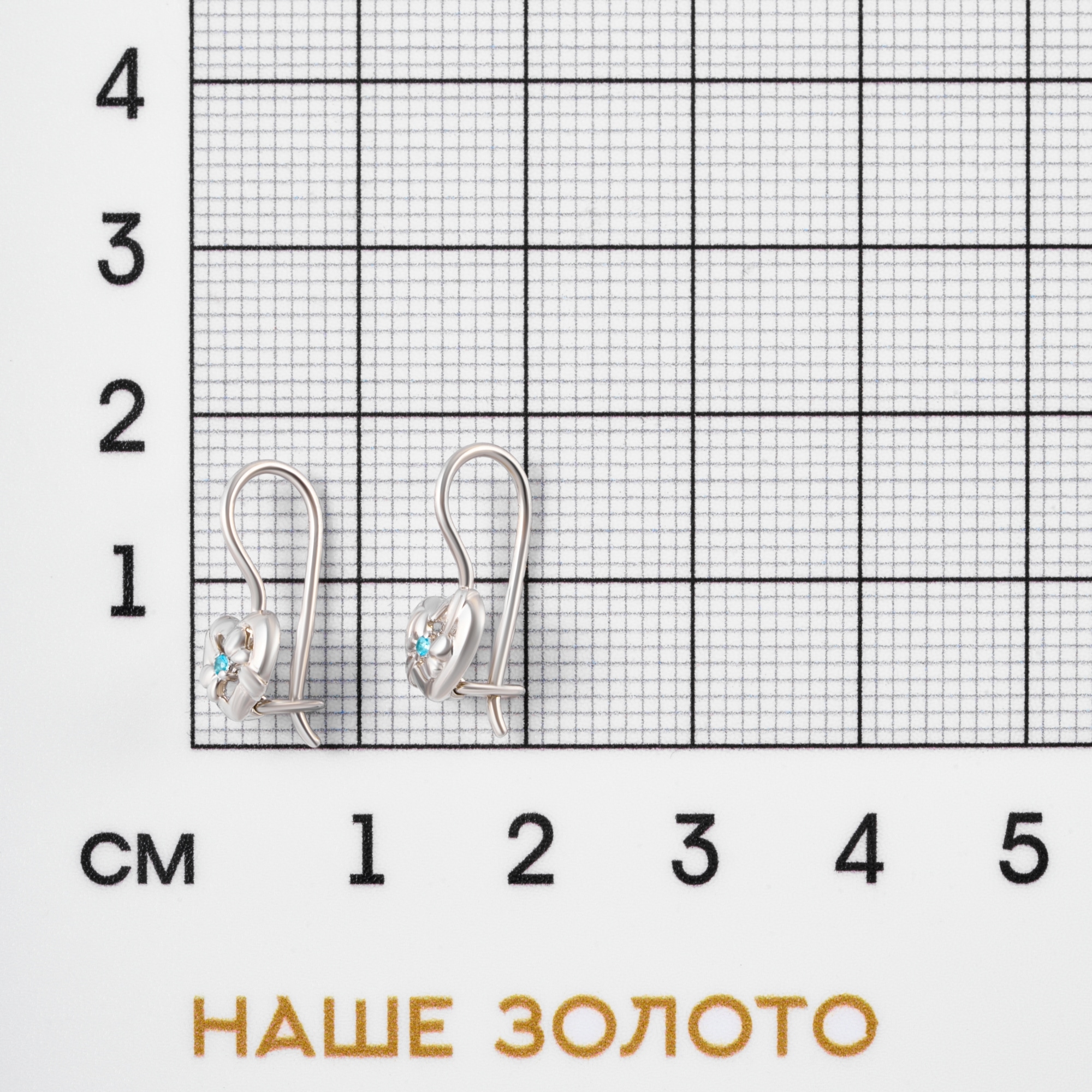 Серебряные серьги детские Иллада  со вставками (фианит) 2ИС121226-2