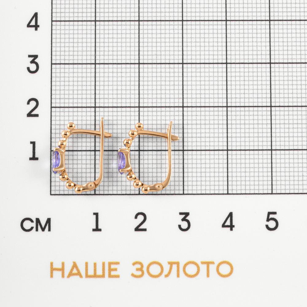 Золотые серьги Большаков из красного золота 585 пробы БШ21123