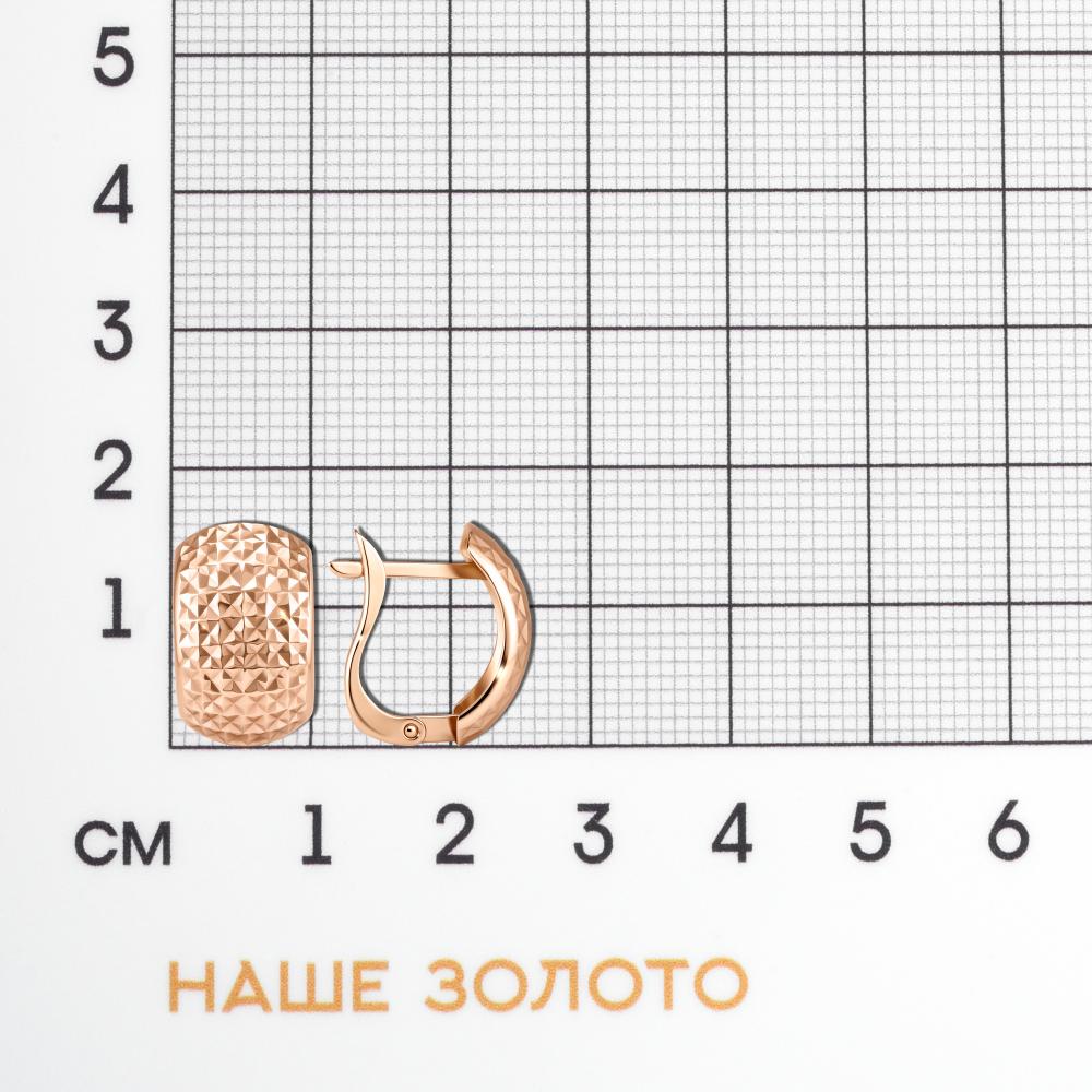 Золотые серьги Лаурентия из красного золота 585 пробы Э7ТАС 1-3