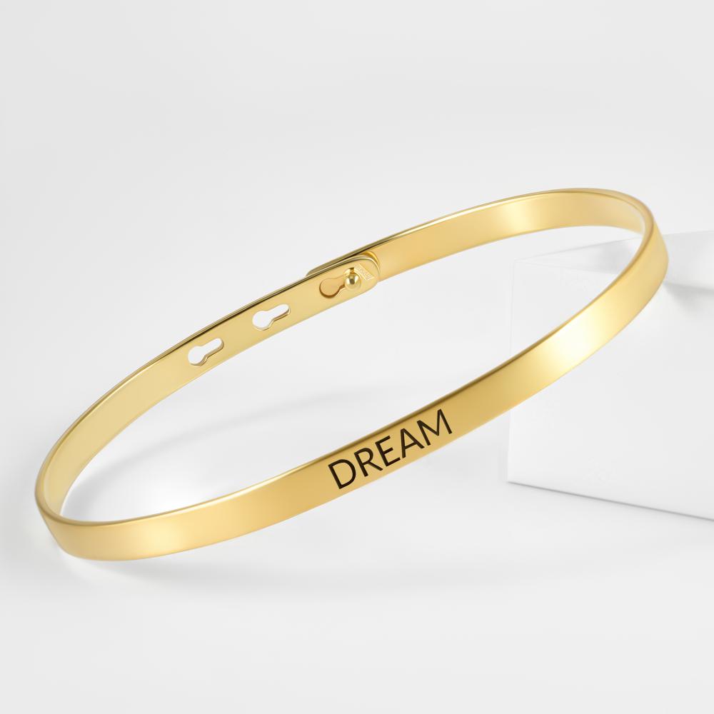 Серебряный браслет 925 пробы с надписью «DREAM» («Мечтай») матовый  000-382791 | Купить в рассрочку | Интернет-магазин НАШЕ ЗОЛОТО