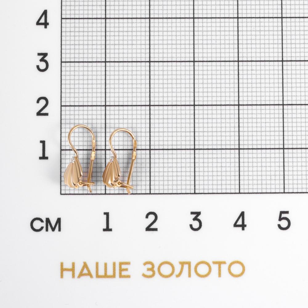 Золотые серьги детские Carlin из красного золота 585 пробы 9Л009-0009-0001-011