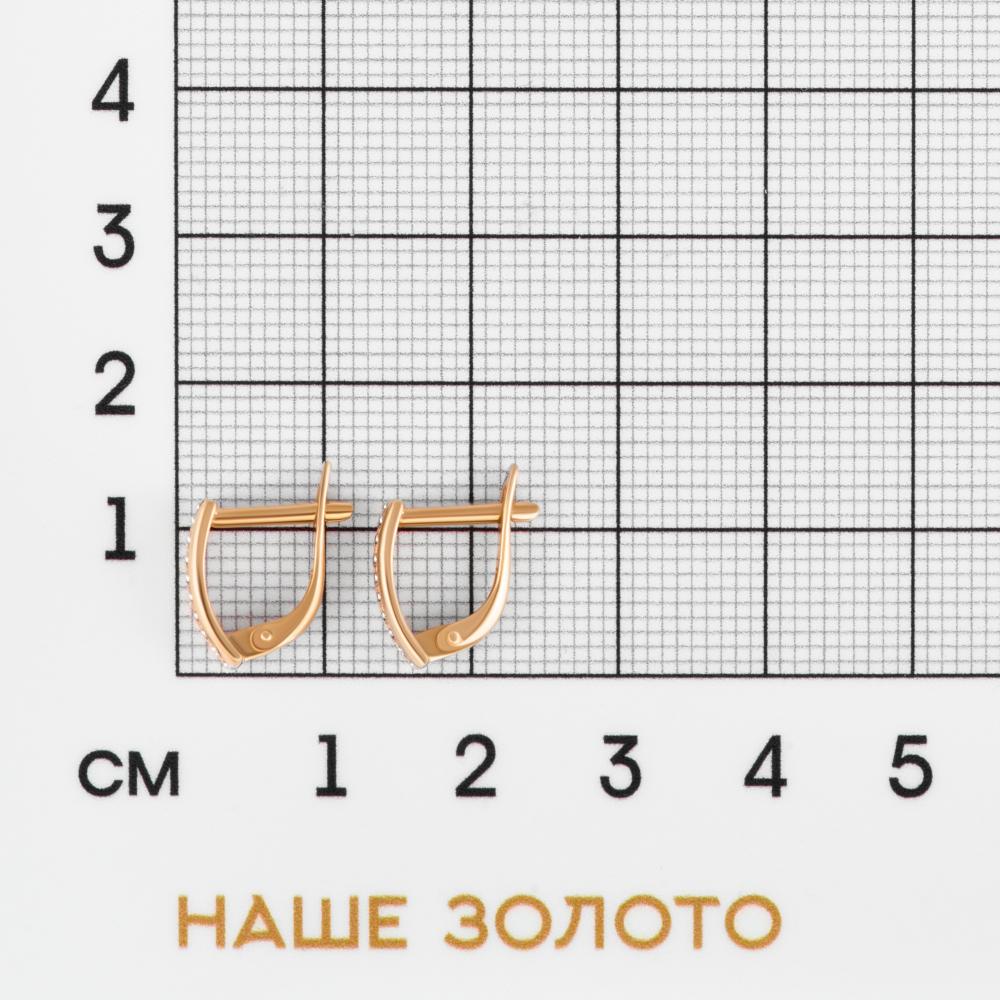 Золотые серьги Династия из красного золота 585 пробы 7Д000532-1102