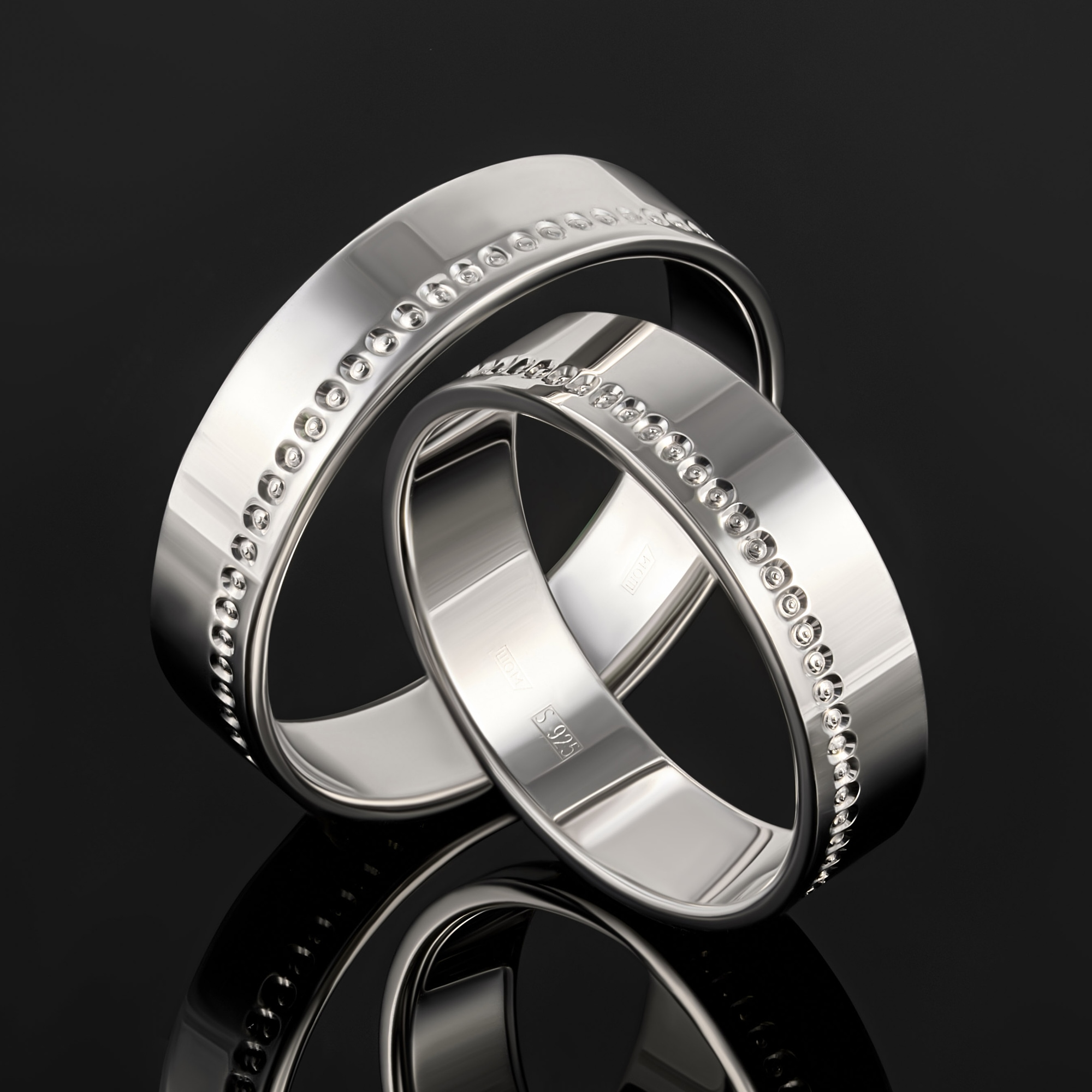Серебряное кольцо обручальное Светлов К814-2022-23-00