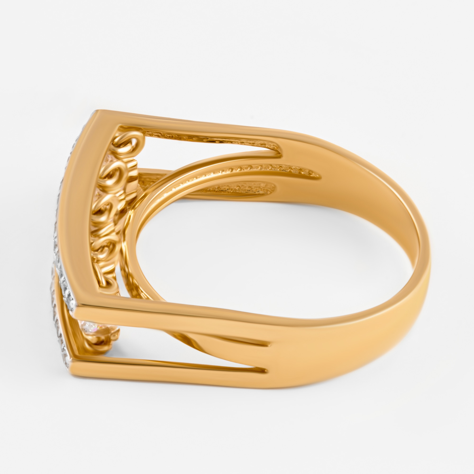 Золотое кольцо Liberty из красного золота 585 пробы РЫК1498Л