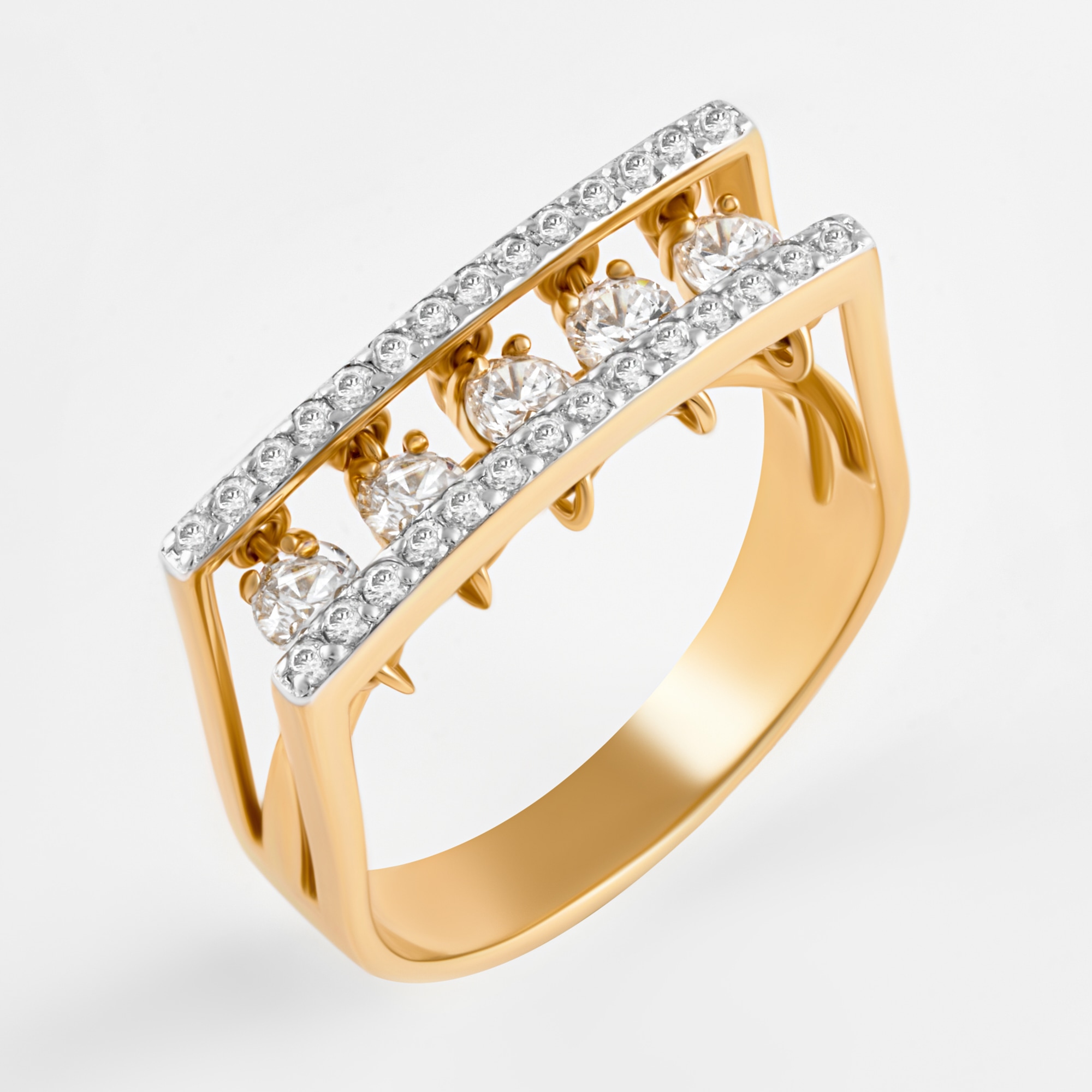 Золотое кольцо Liberty из красного золота 585 пробы РЫК1498Л