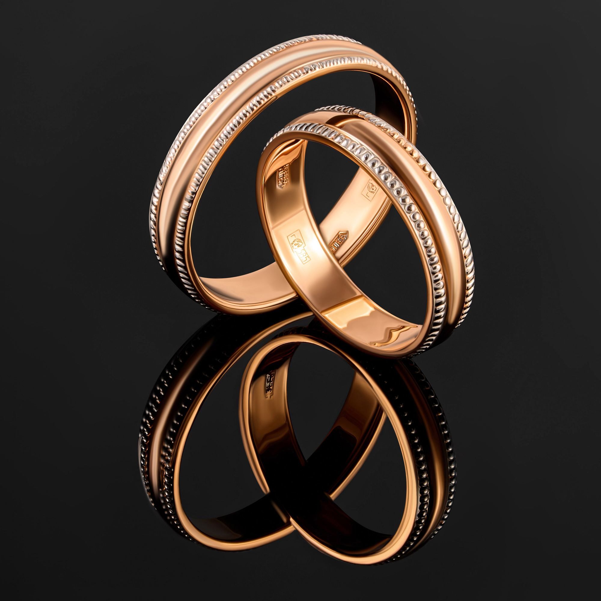 Золотое кольцо обручальное Тимофеев из красного золота 585 пробы ТММ285БКГ