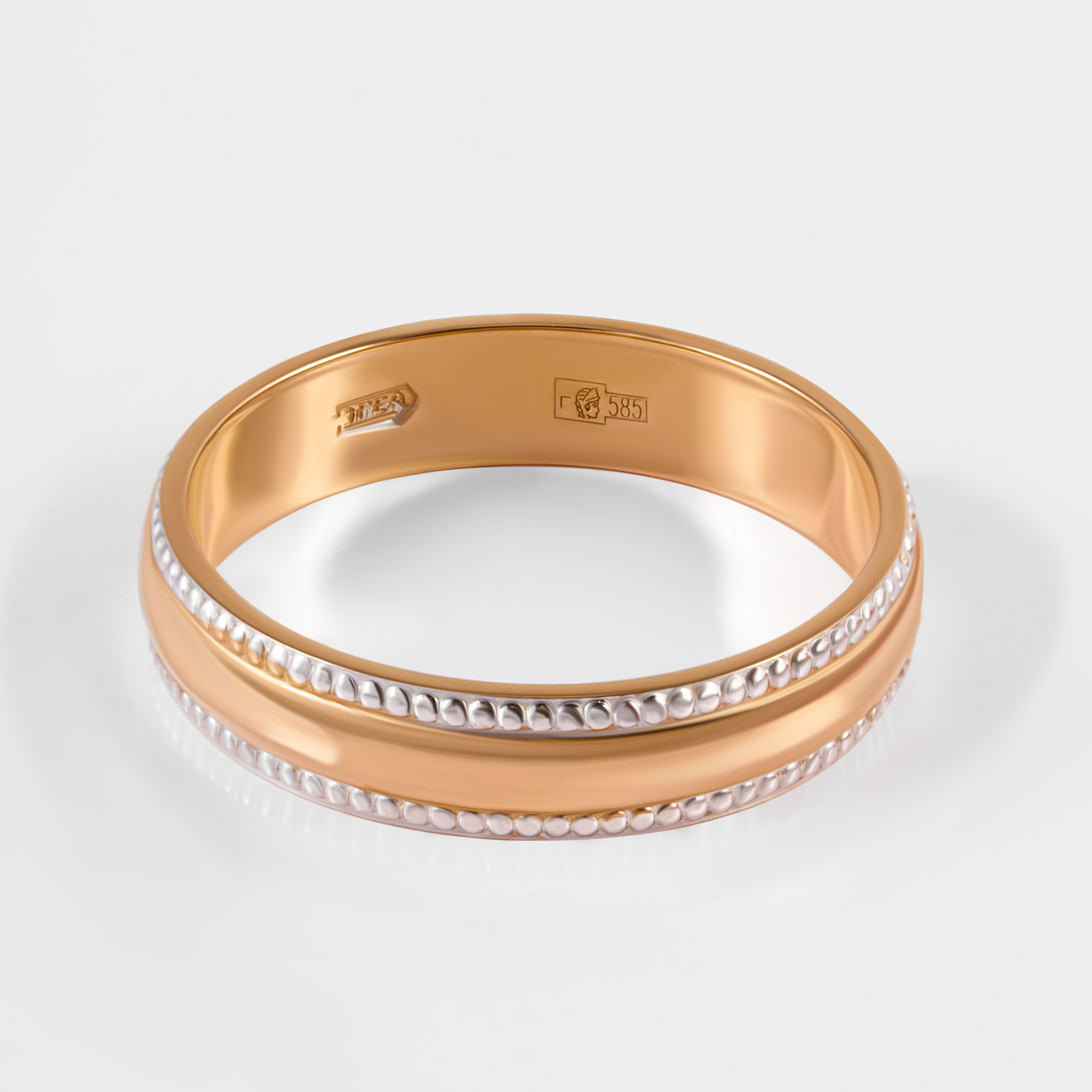 Золотое кольцо обручальное Тимофеев из красного золота 585 пробы ТММ285БКГ