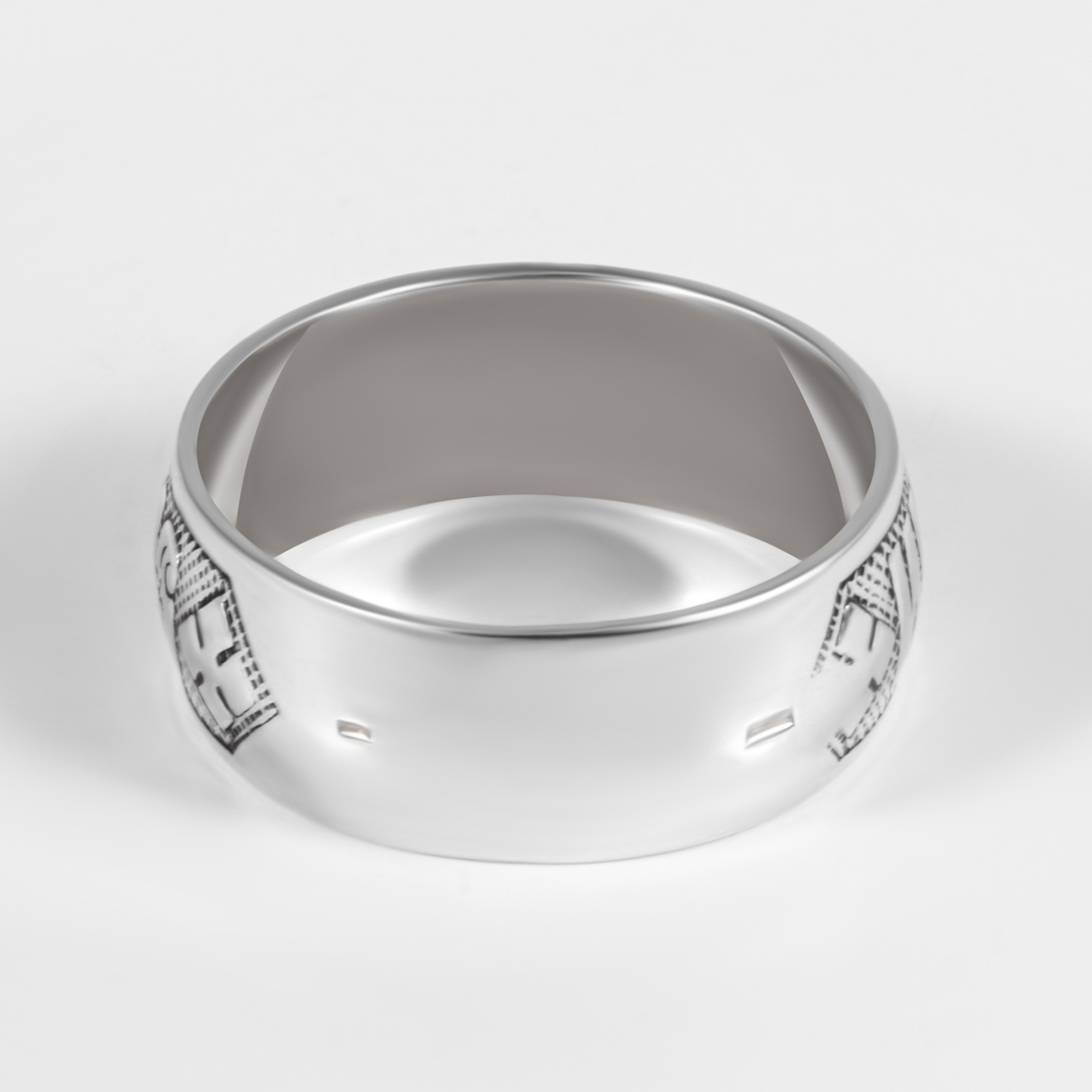 Серебряное кольцо обручальное Вознесенский 6В8-109