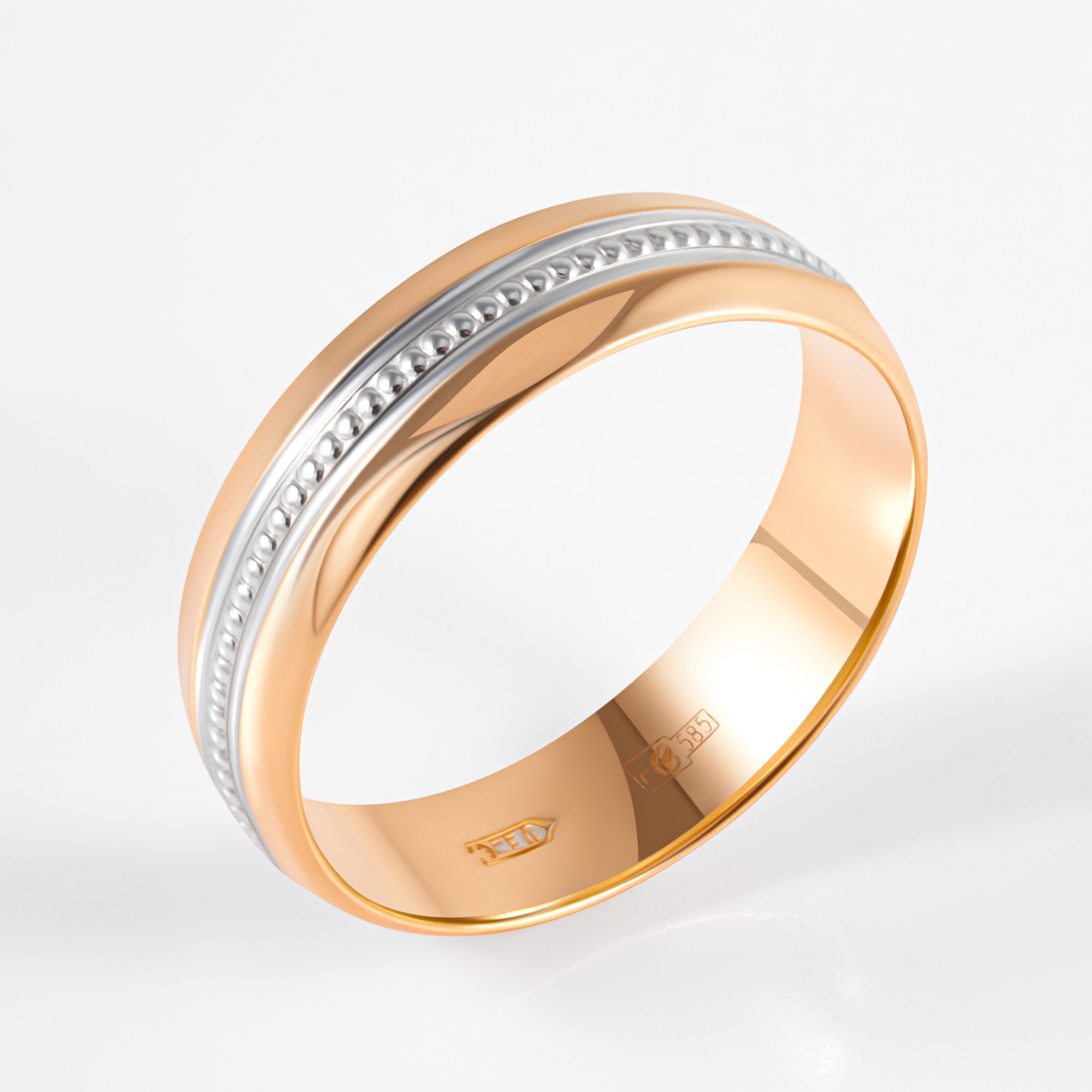 Золотое кольцо обручальное Тимофеев из красного золота 585 пробы ТММ292КБ