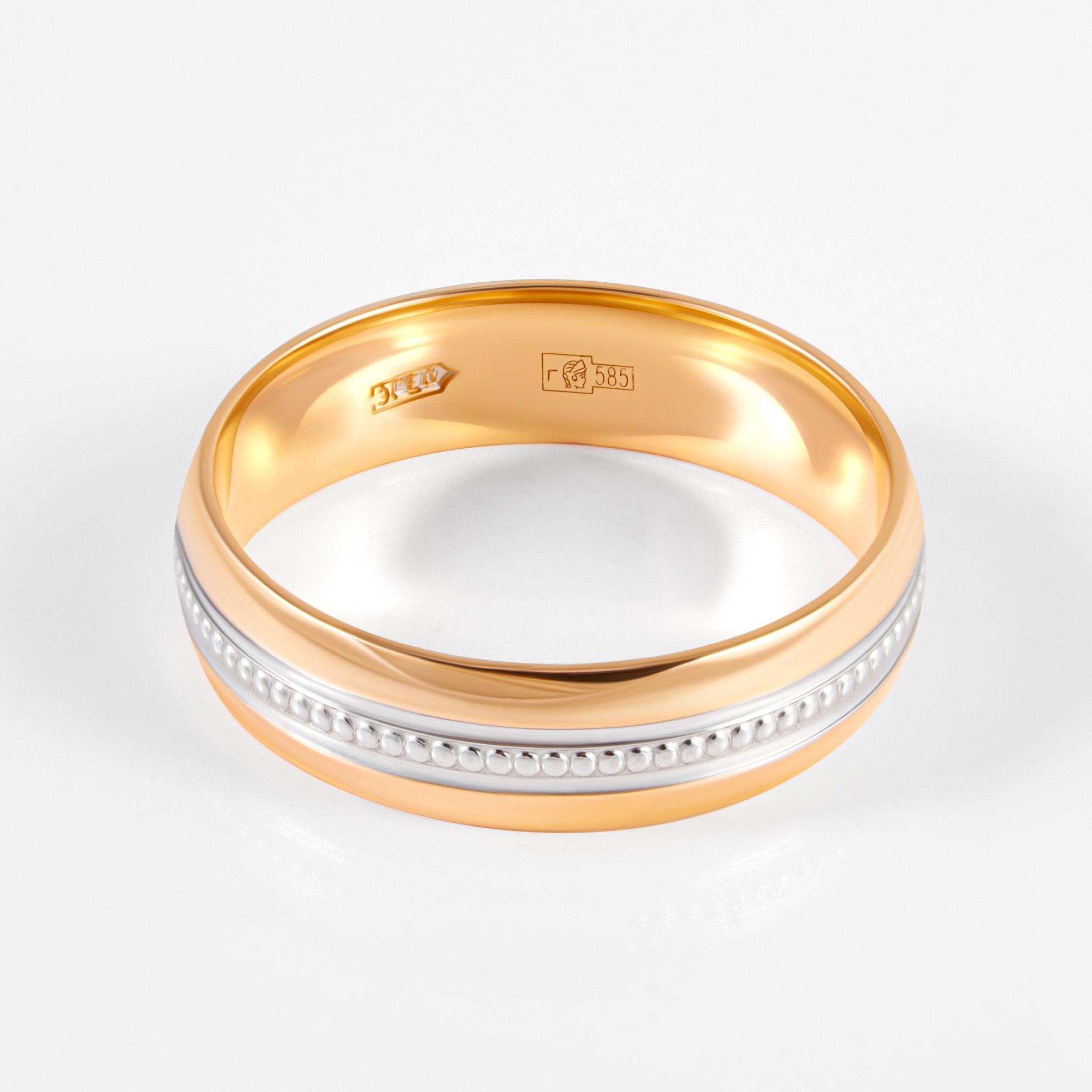 Золотое кольцо обручальное Тимофеев из красного золота 585 пробы ТММ292КБ