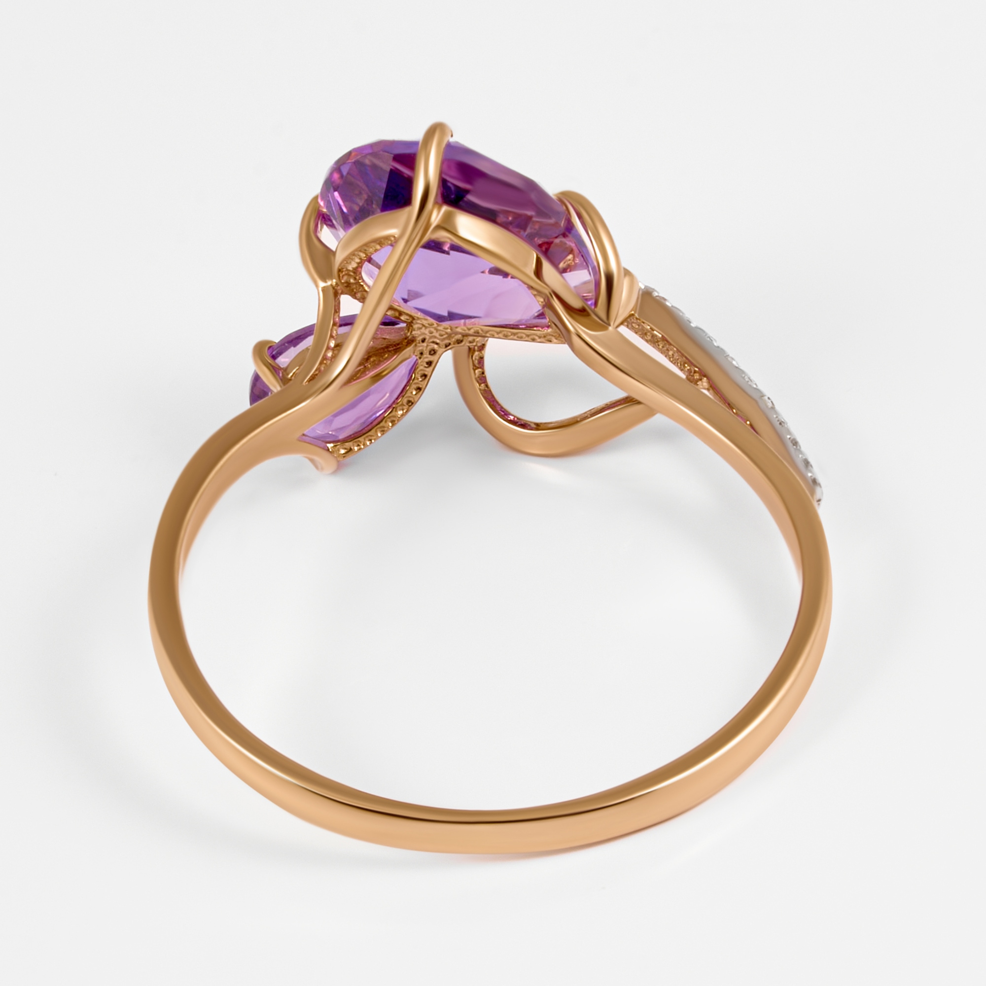 Золотое кольцо Мастер бриллиант из красного золота 585 пробы МБ0114590201011