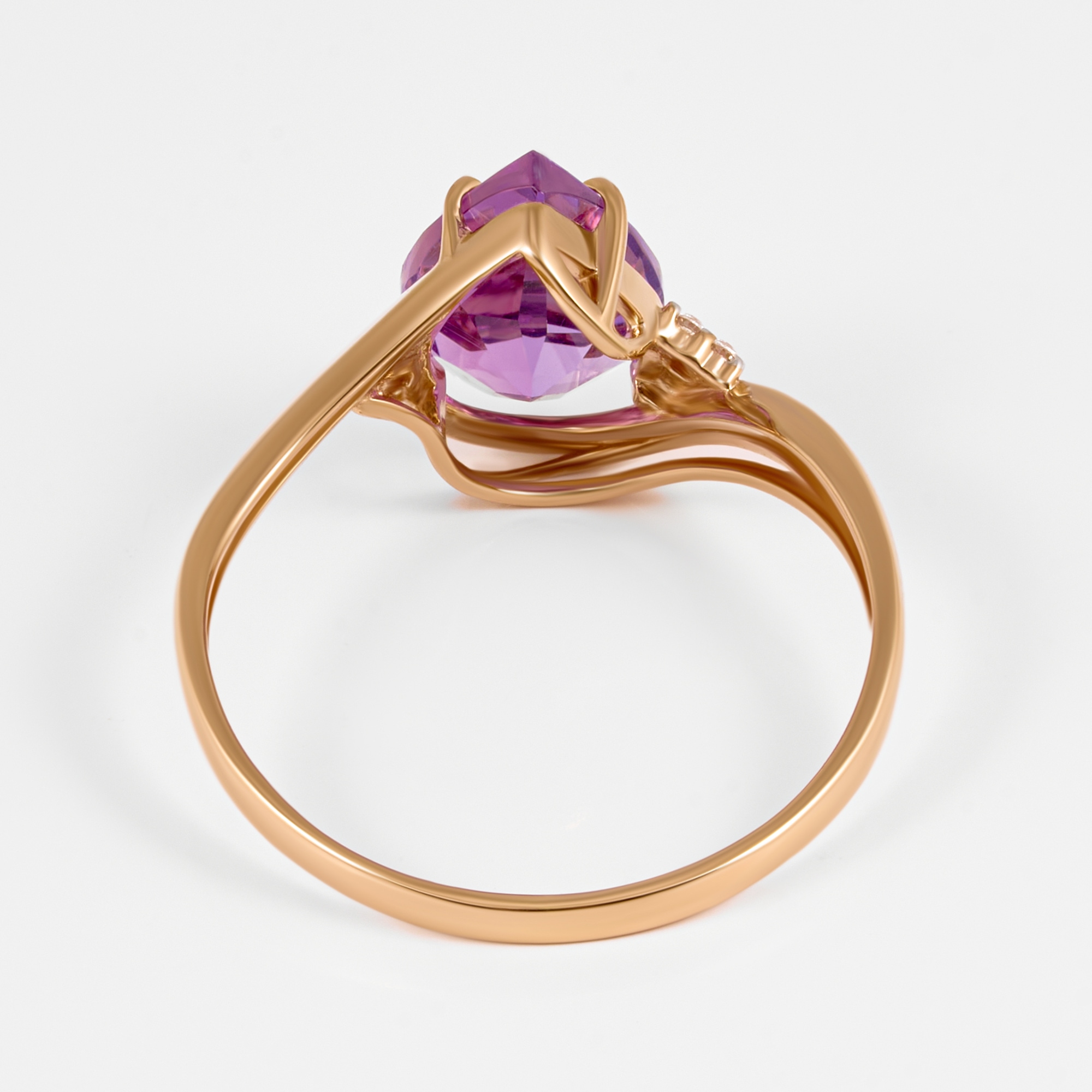 Золотое кольцо Мастер бриллиант из красного золота 585 пробы МБ0126270201011