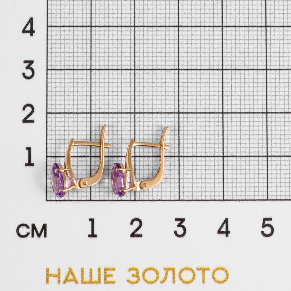 Золотые серьги Мастер бриллиант из красного золота 585 пробы МБ0231100200010