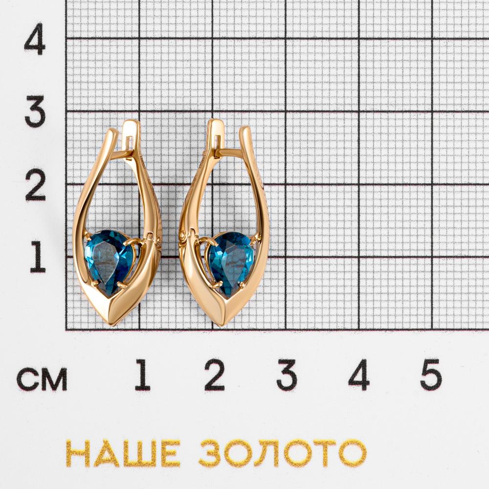 Золотые серьги Мастер бриллиант из красного золота 585 пробы МБ0234721100010