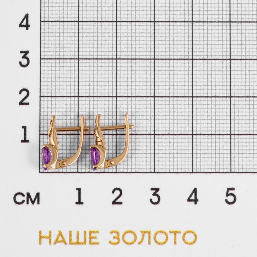 Золотые серьги Мастер бриллиант из красного золота 585 пробы МБ0234600200010