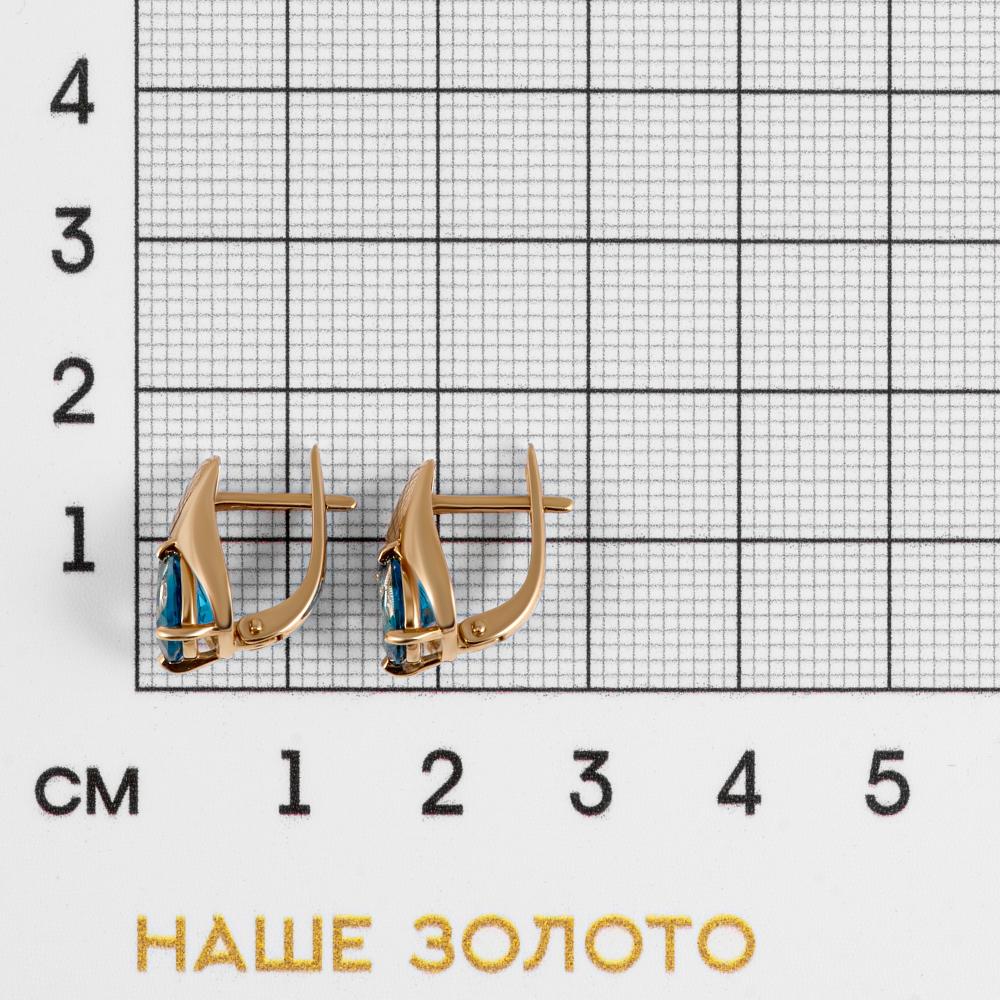 Золотые серьги Мастер бриллиант из красного золота 585 пробы МБ0234671100010