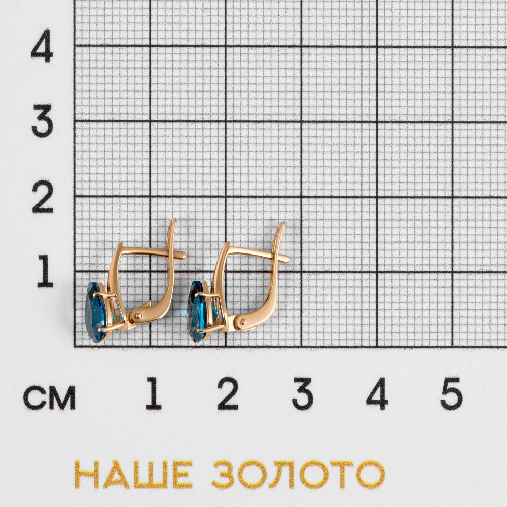 Золотые серьги Мастер бриллиант из красного золота 585 пробы МБ0231101100010