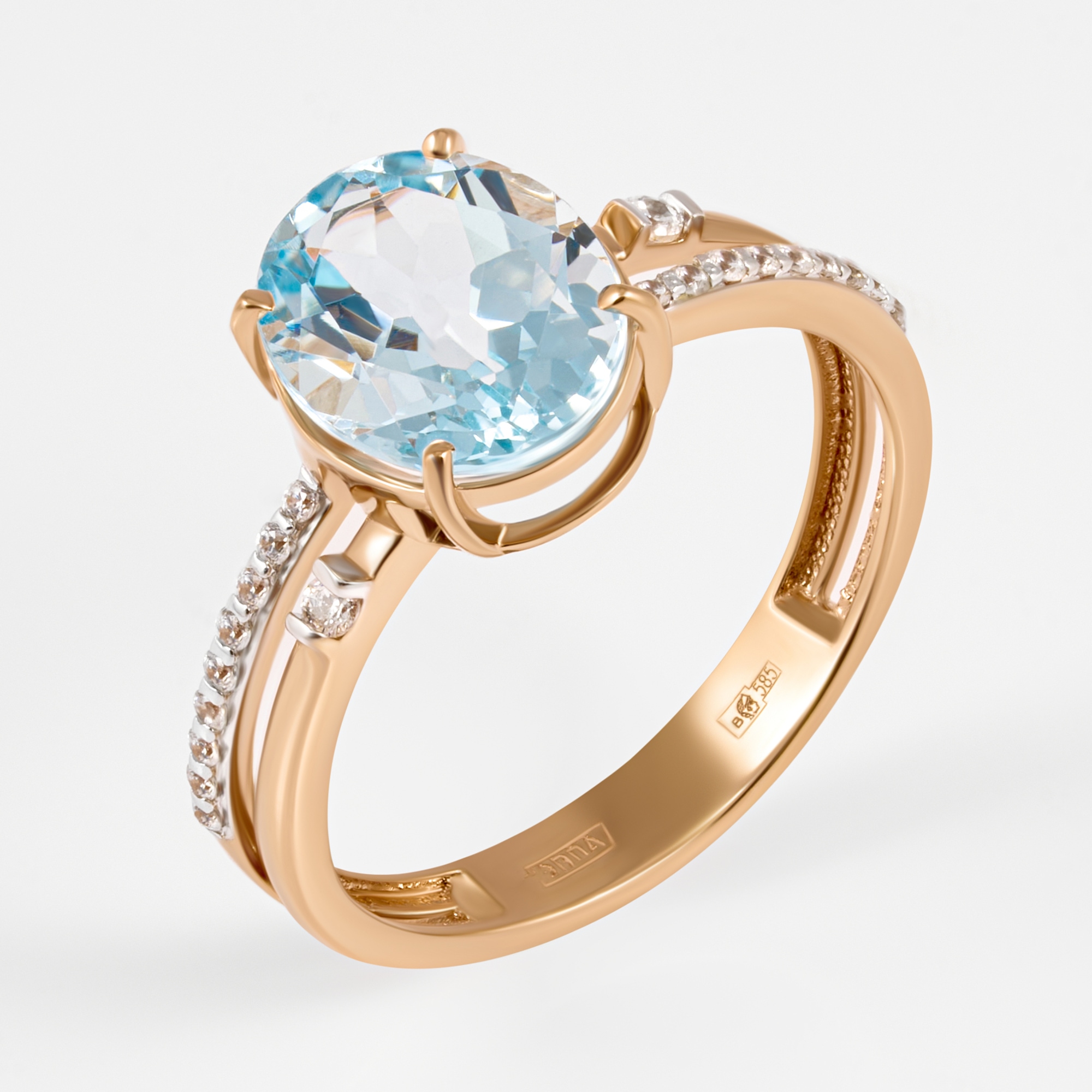 Золотое кольцо Мастер бриллиант из красного золота 585 пробы МБ0117850101011