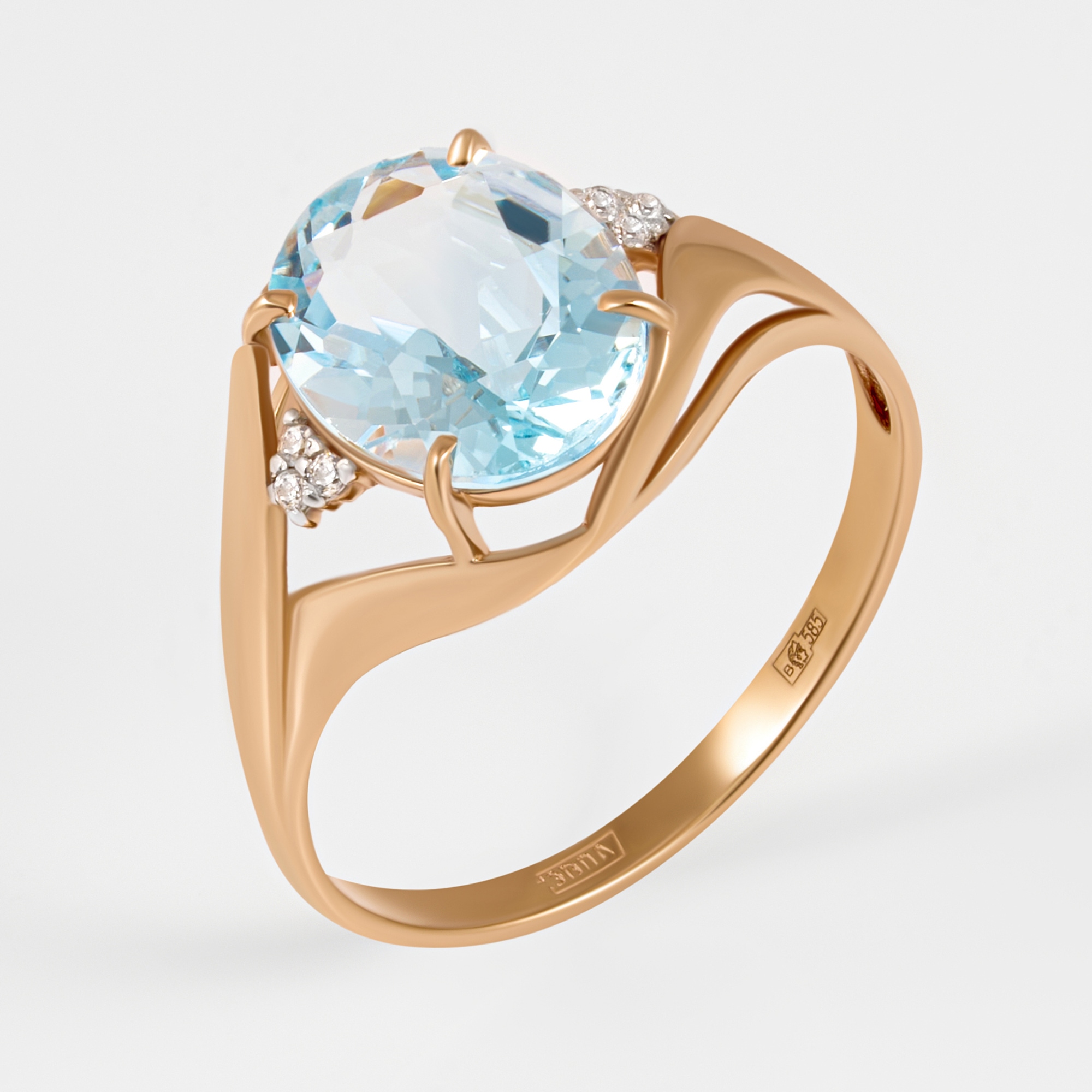 Золотое кольцо Мастер бриллиант из красного золота 585 пробы МБ0127350101011