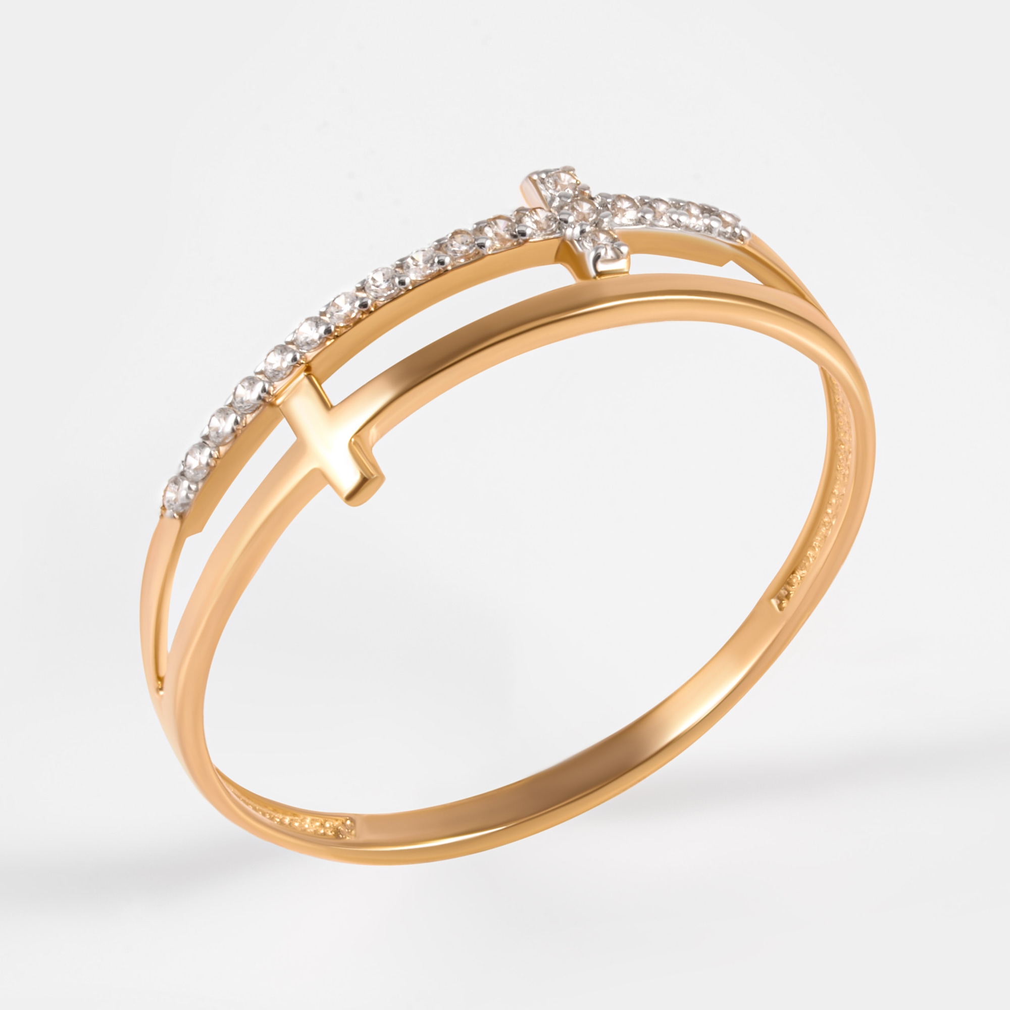 Золотое кольцо Efremof из красного золота 585 пробы ЮПК13217543