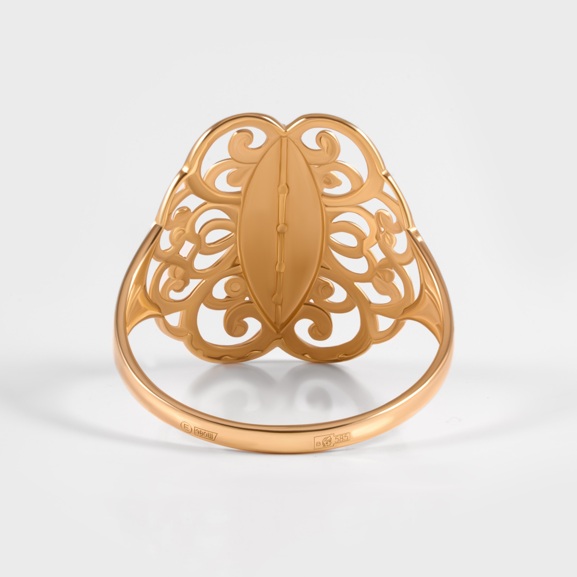 Золотое кольцо Efremof из красного золота 585 пробы ЮПК12017643