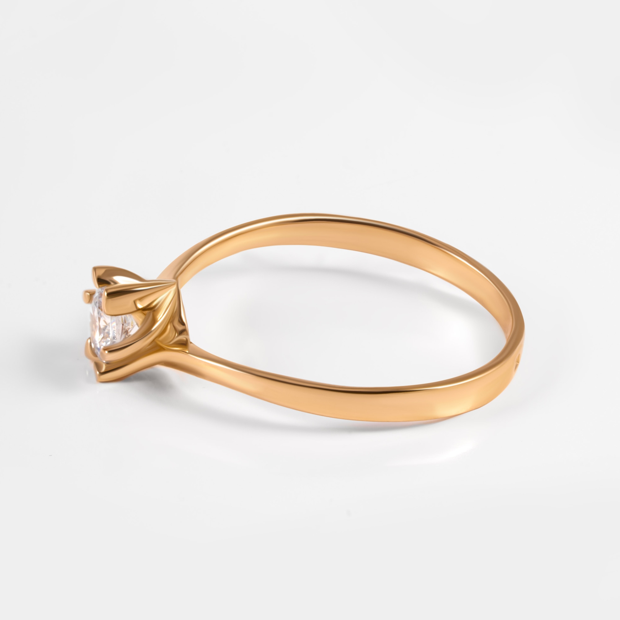 Золотое кольцо Аллегро из красного золота 585 пробы 7А1-1375