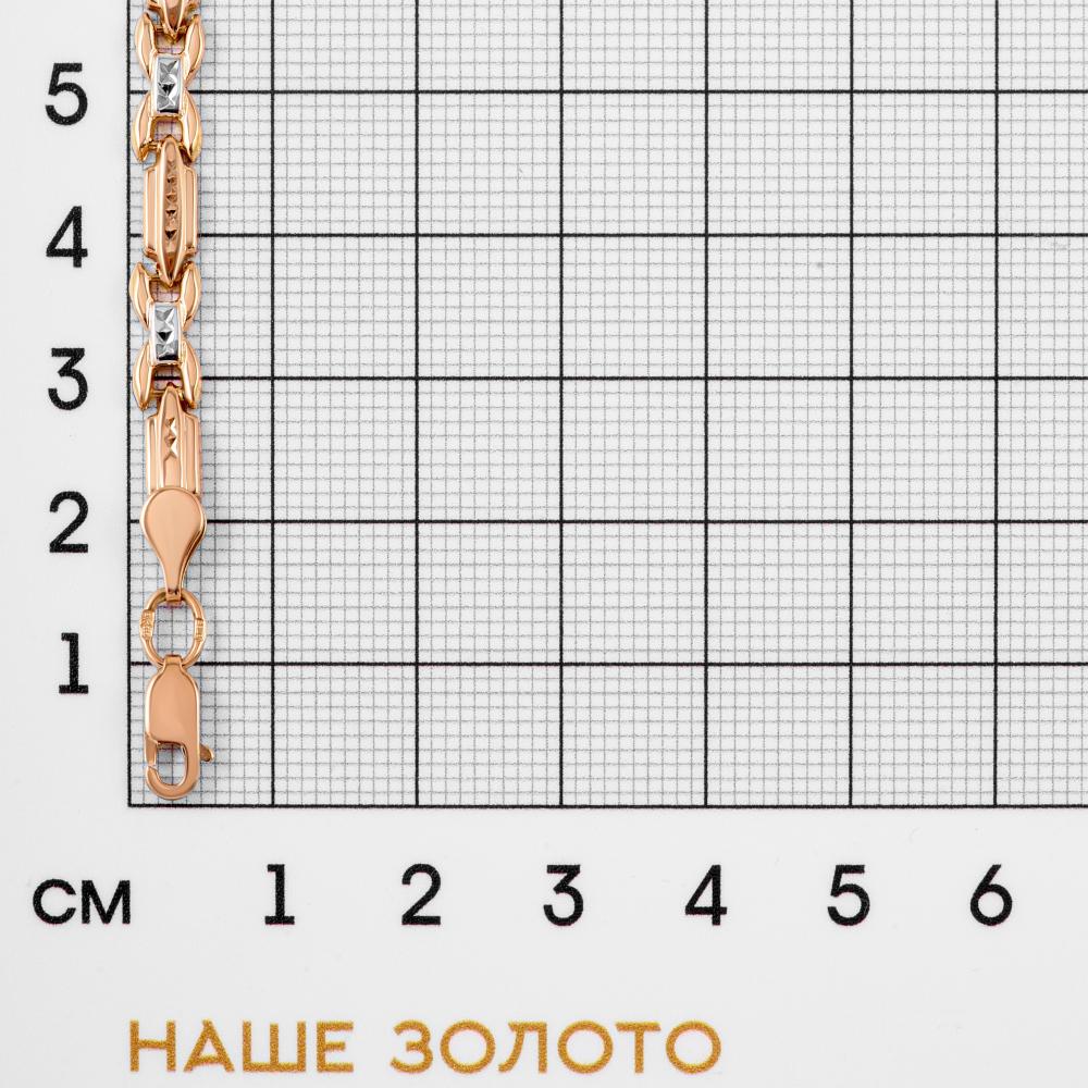 Золотой браслет Лаурентия из красного золота 585 пробы Э7ТАБ115