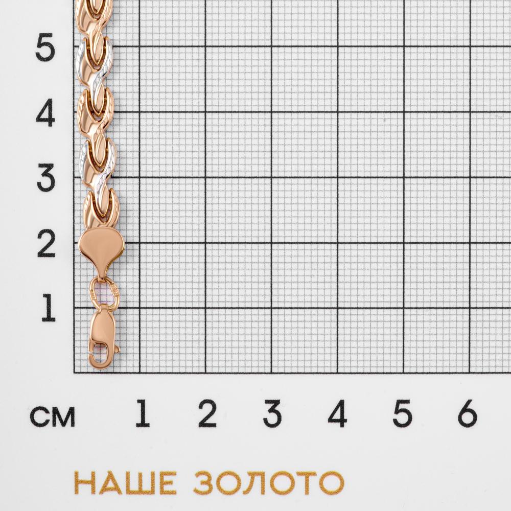Золотой браслет Лаурентия из красного золота 585 пробы Э7ТАБ24