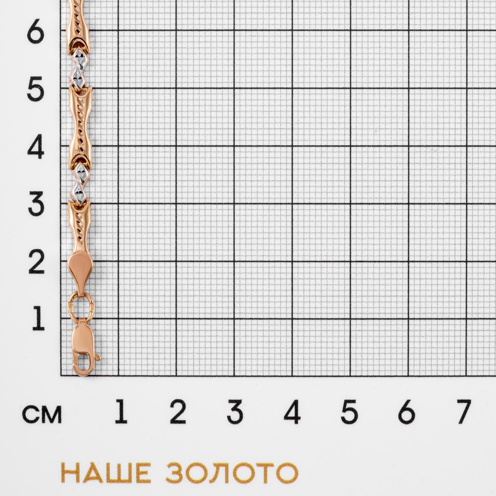 Золотой браслет Лаурентия из красного золота 585 пробы Э7ТАБ114