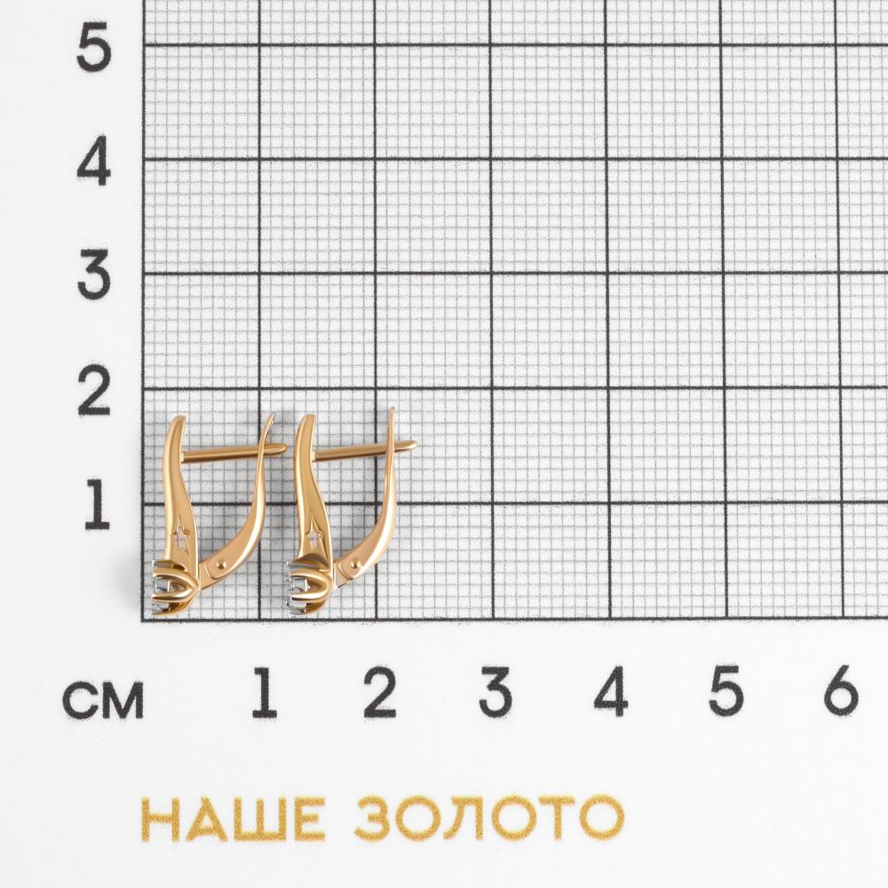 Золотые серьги Империал из красного золота 585 пробы ИМС2535-120