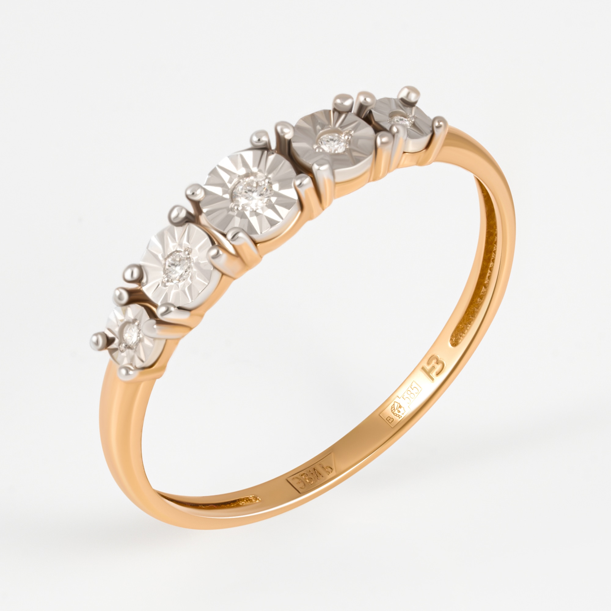 Золотое кольцо Империал из красного золота 585 пробы ИМК1233-120