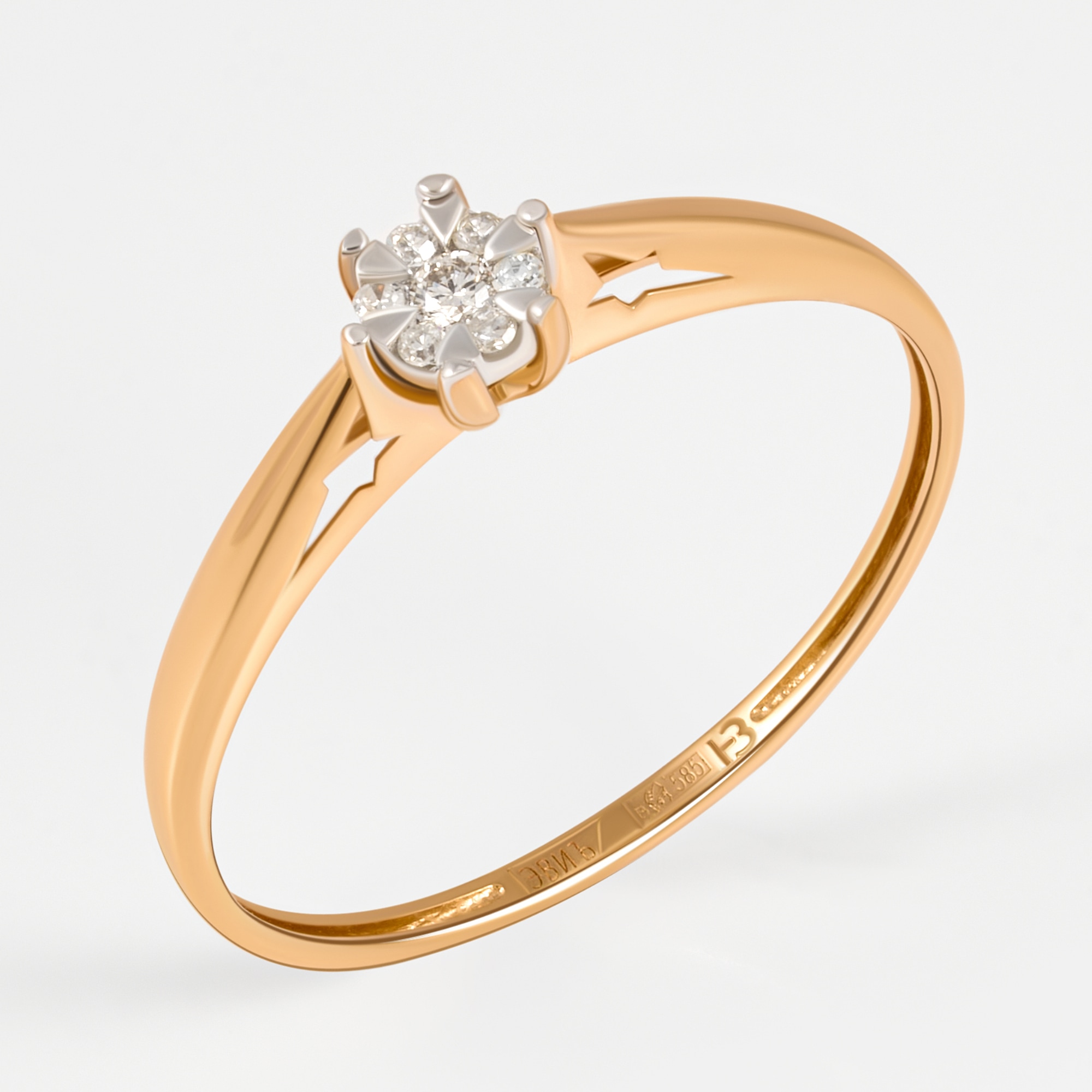 Золотое кольцо Империал из красного золота 585 пробы ИМК2535-120