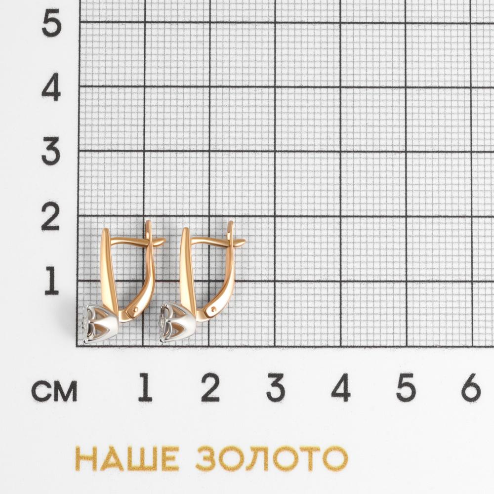 Золотые серьги Империал из красного золота 585 пробы ИМС2471-120