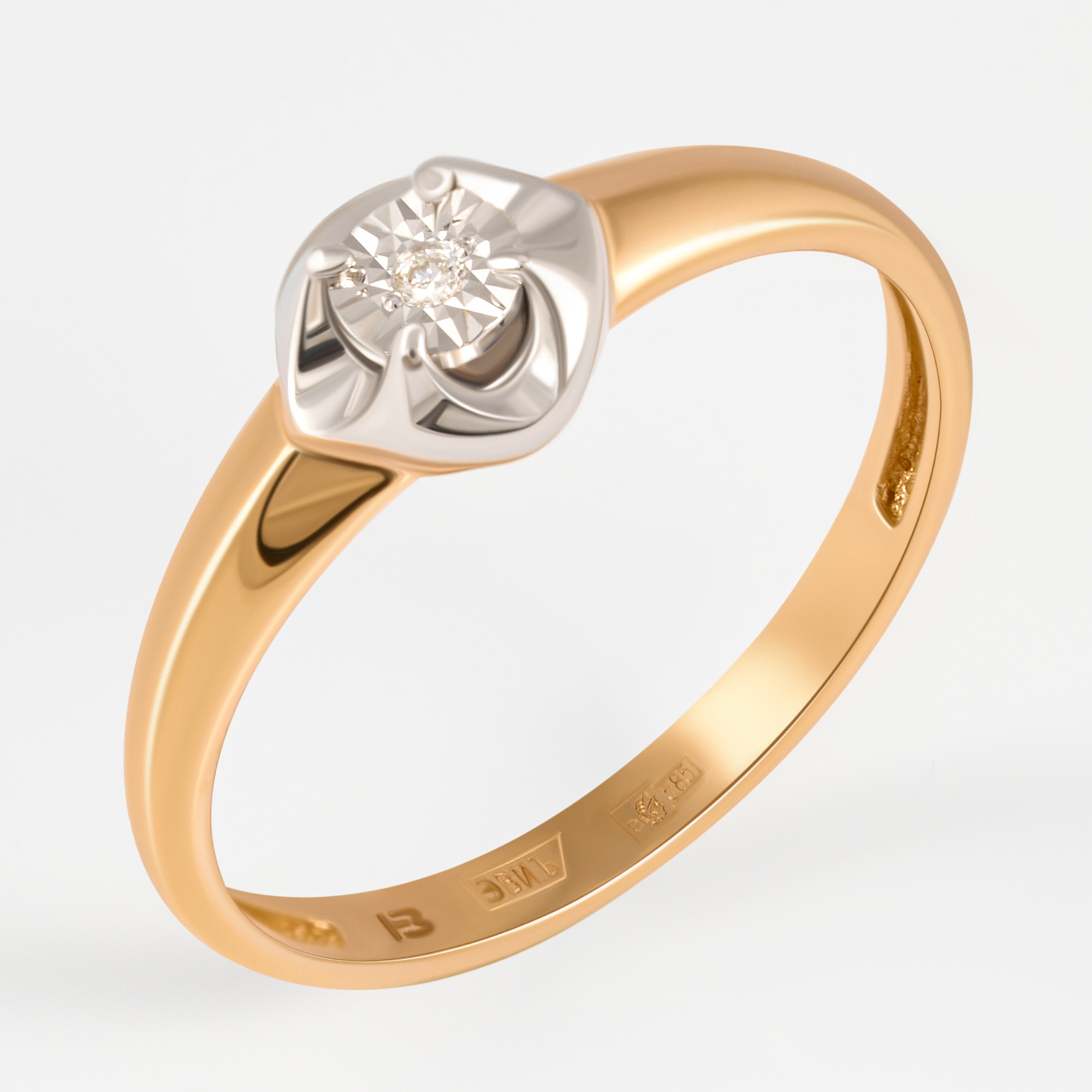 Золотое кольцо Империал из красного золота 585 пробы ИМК0630-120