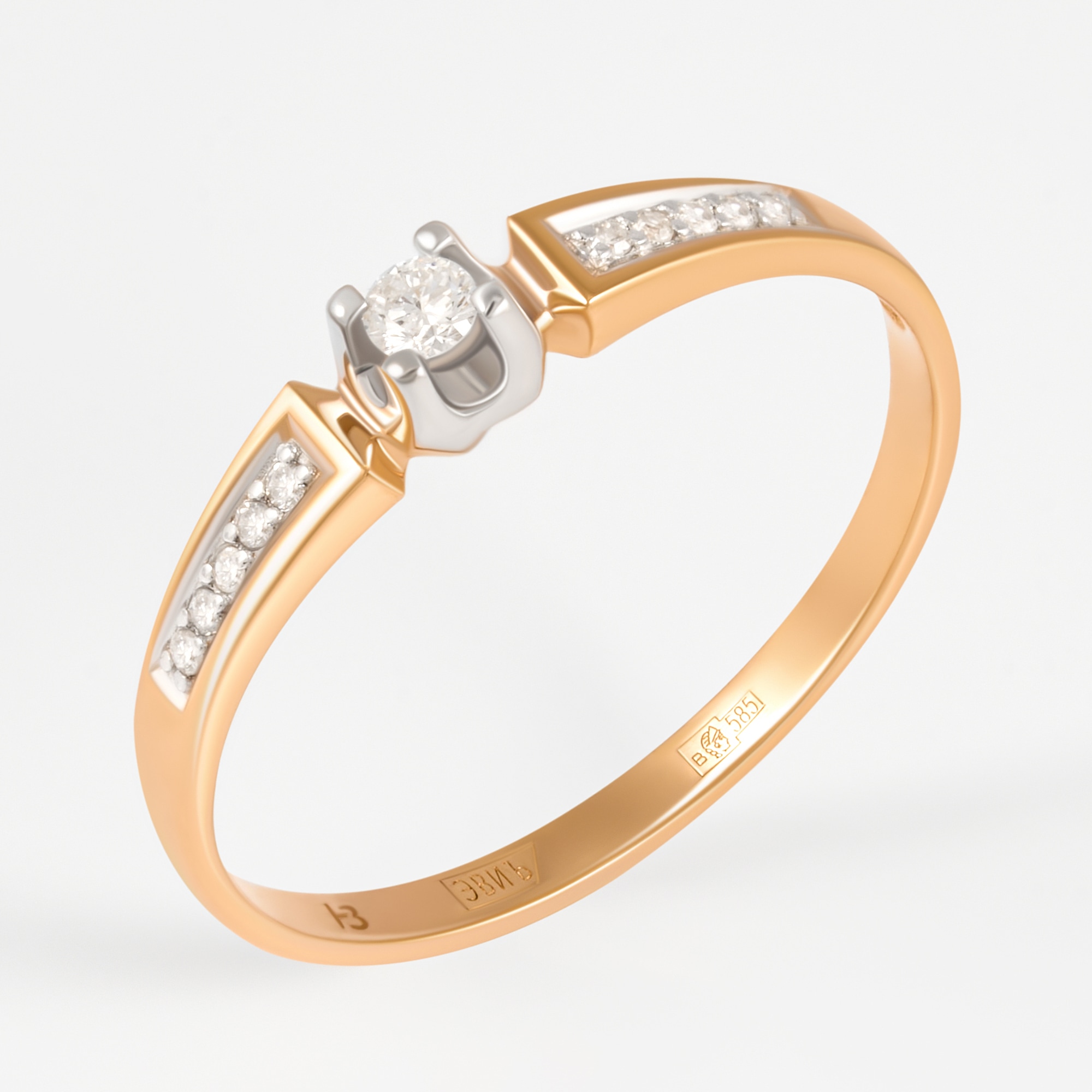 Золотое кольцо Империал из красного золота 585 пробы ИМК1490-120