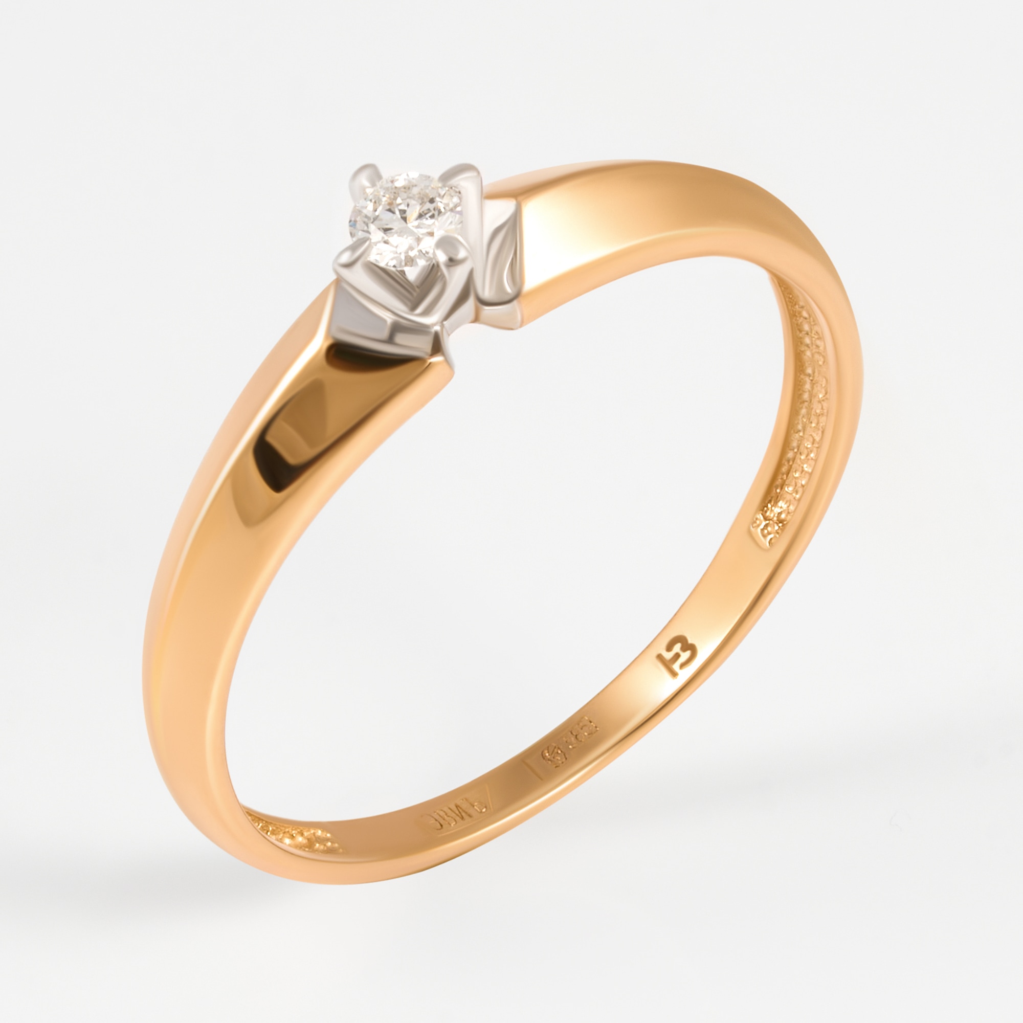 Золотое кольцо Империал из красного золота 585 пробы ИМК0915-120