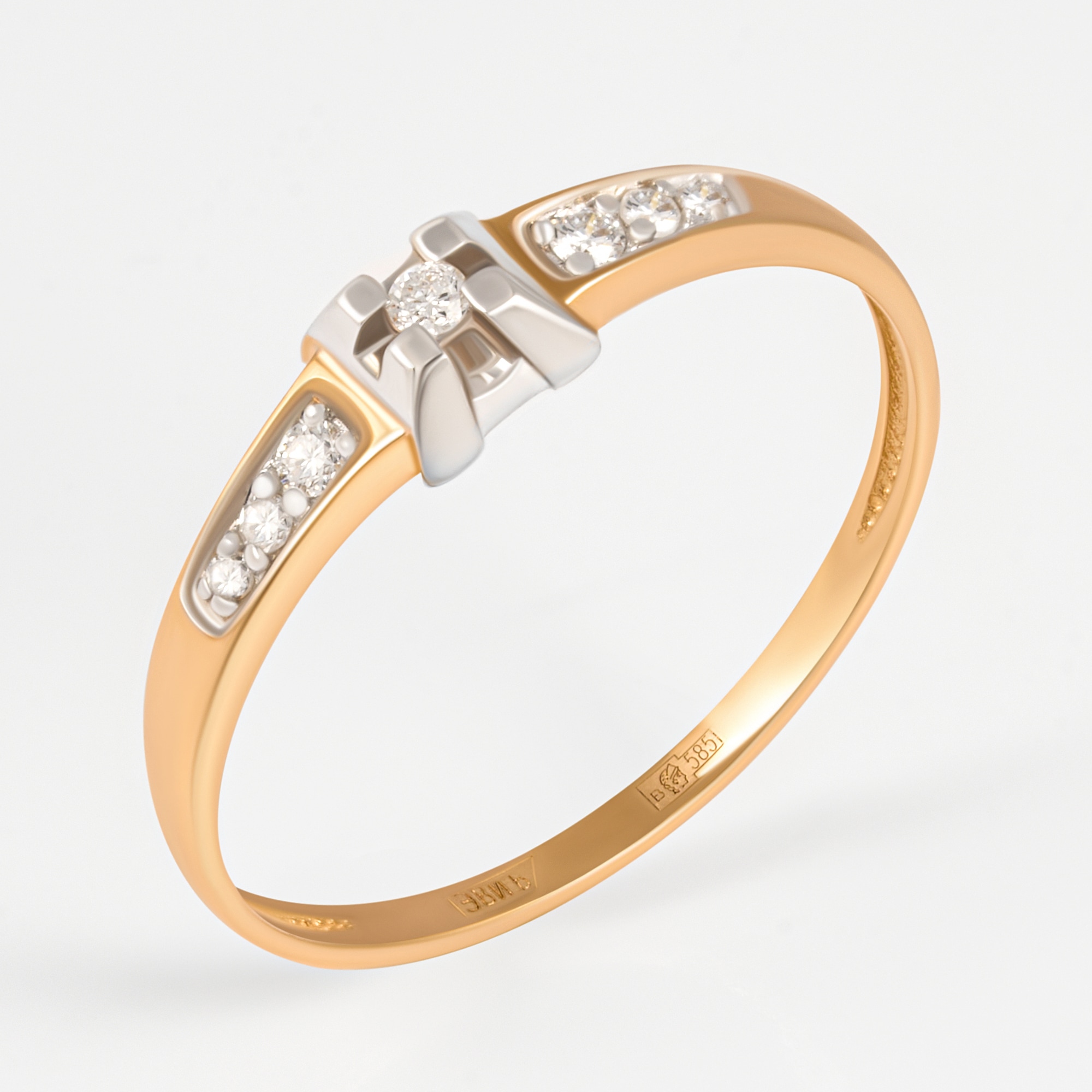 Золотое кольцо Империал из красного золота 585 пробы ИМК1477-120