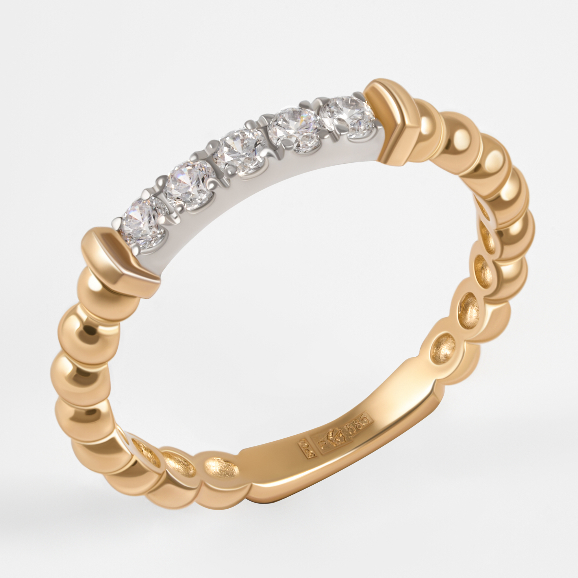 Золотое кольцо Альтеза из красного золота 585 пробы А910222