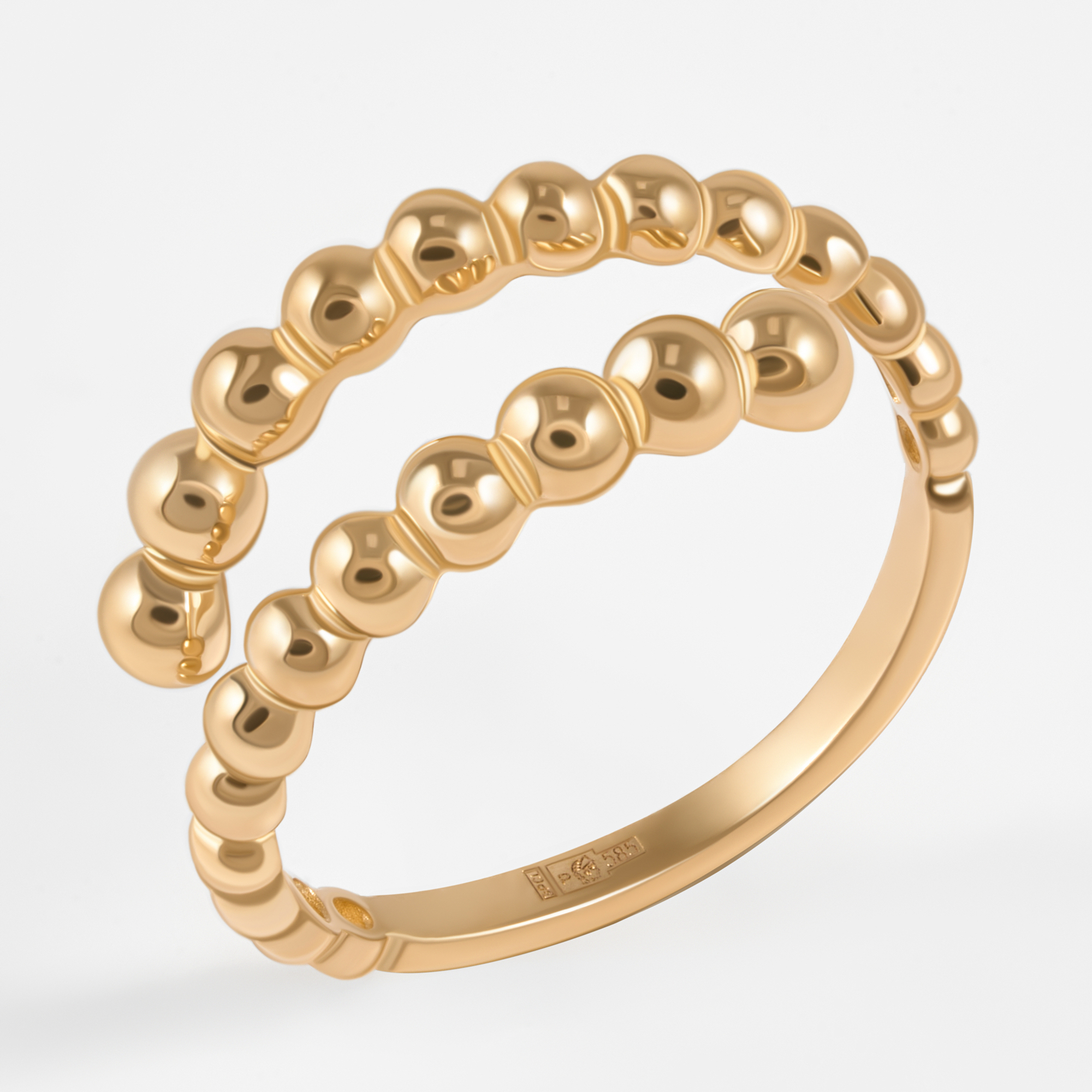 Золотое кольцо Альтеза из красного золота 585 пробы А910221