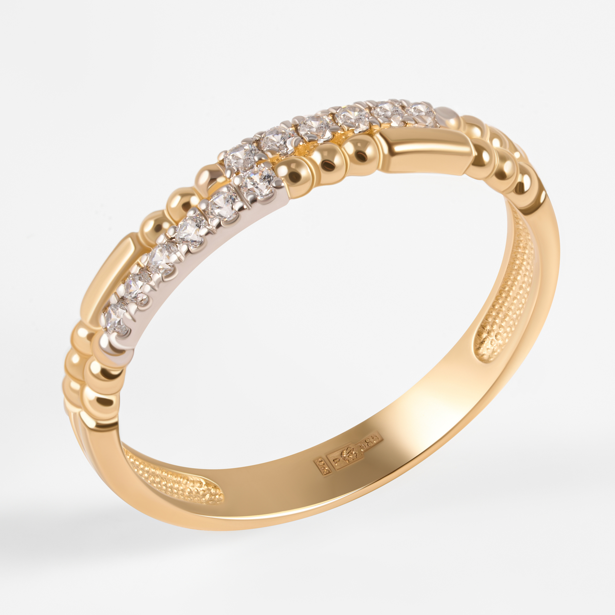 Золотое кольцо Альтеза из красного золота 585 пробы А910220