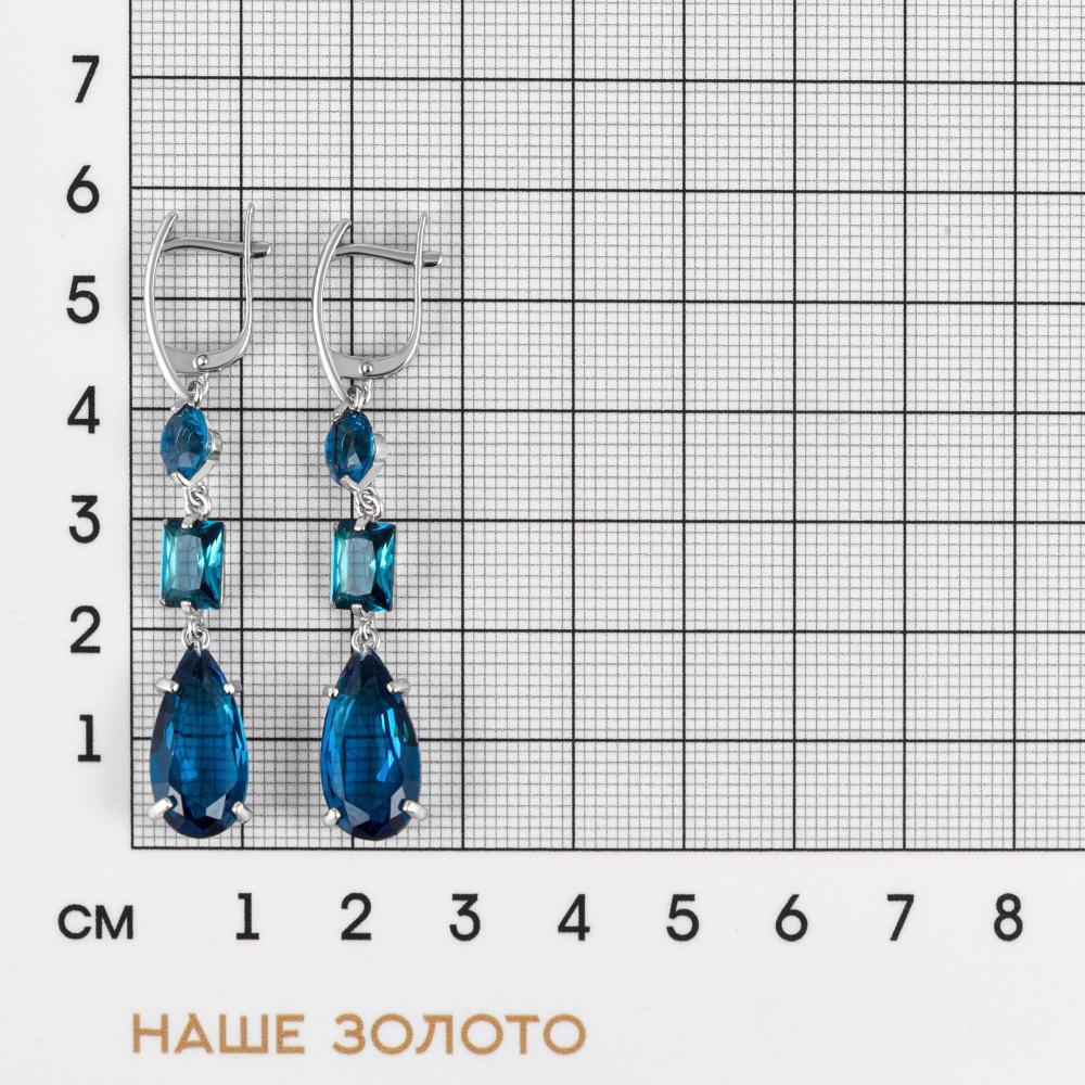 Серебряные серьги подвесные Игуана ИЕИЦНС-105-3