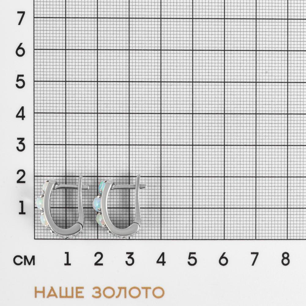 Серебряные серьги Вега ВЕС2024ОПАЛА+