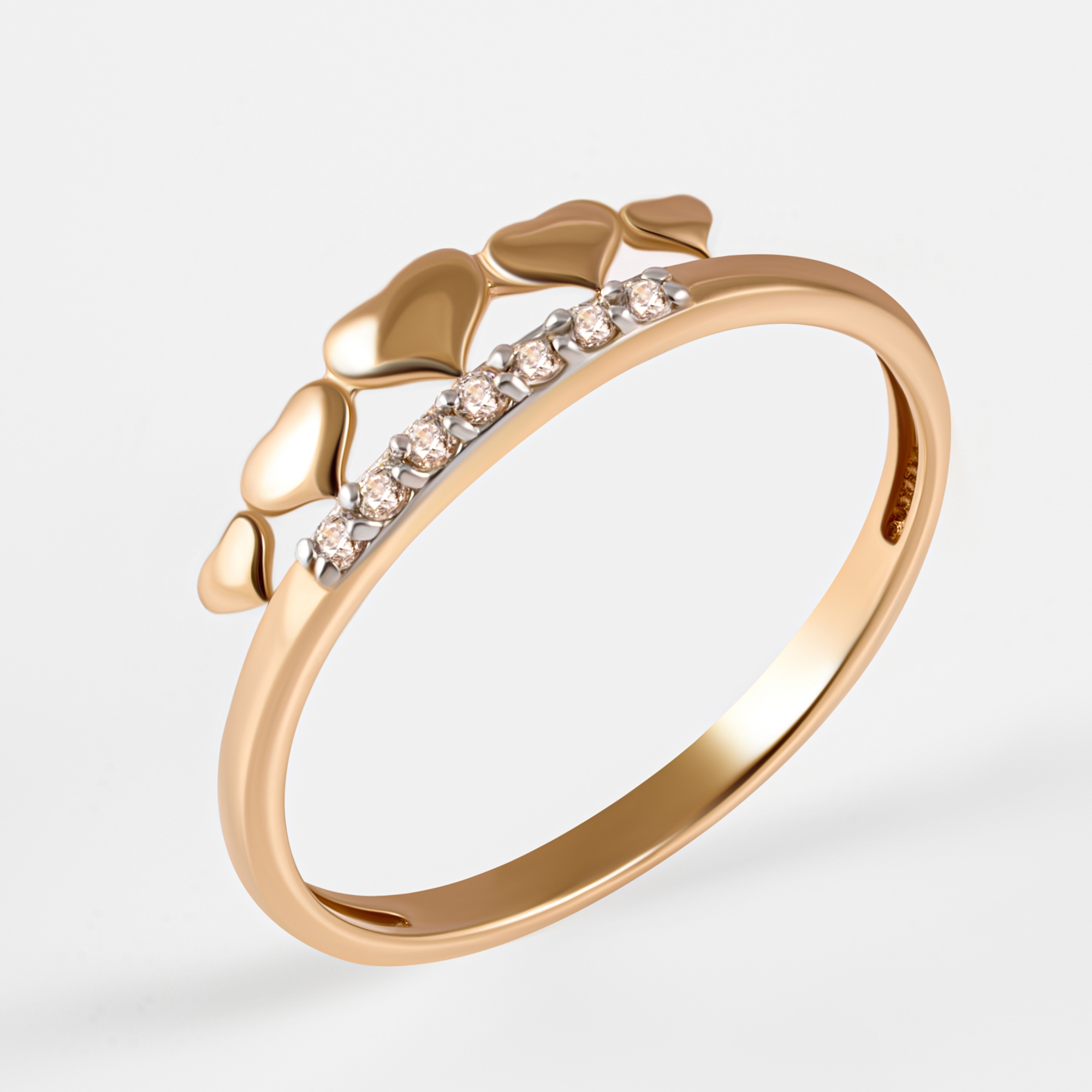 Золотое кольцо Аллегро из красного золота 585 пробы 7А11877