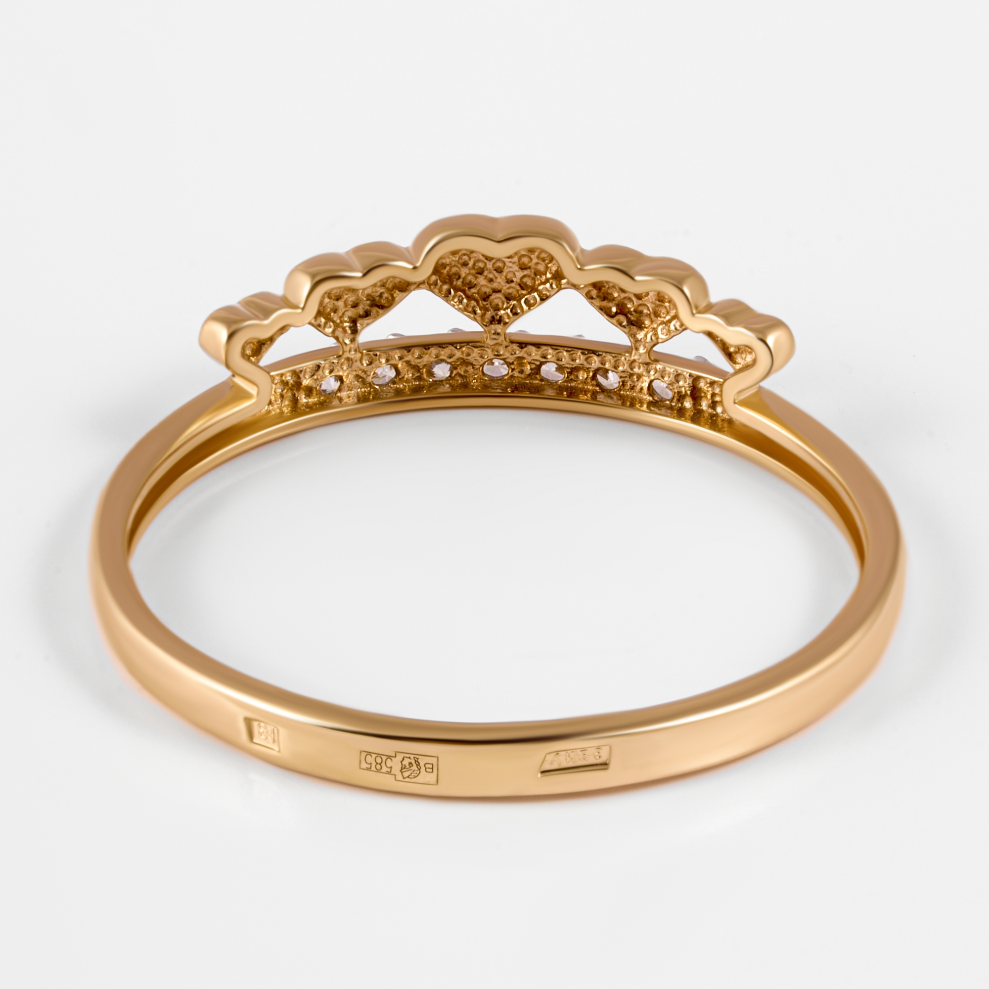 Золотое кольцо Аллегро из красного золота 585 пробы 7А11877